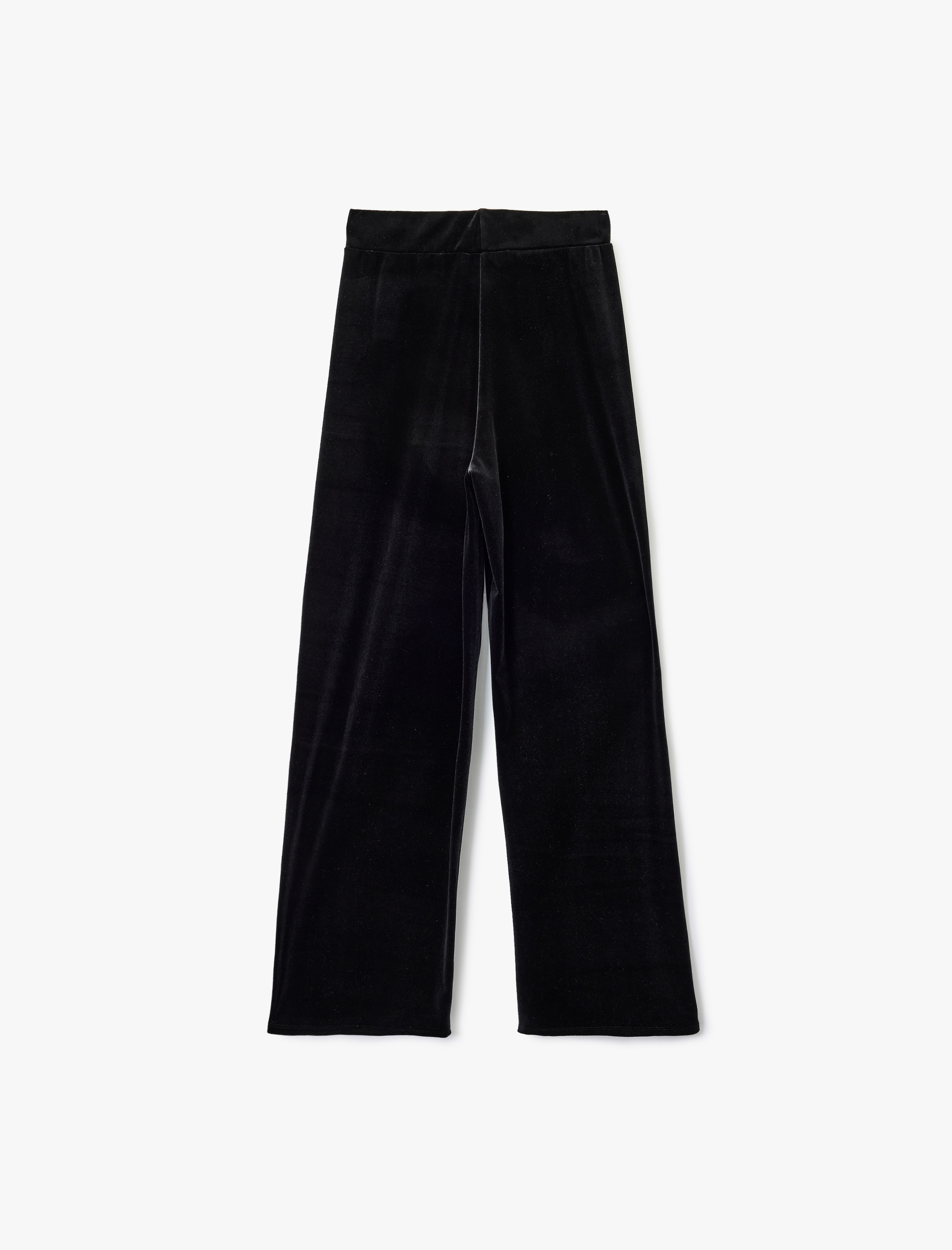   Düz Geniş Paça Kadife Palazzo Pantolon