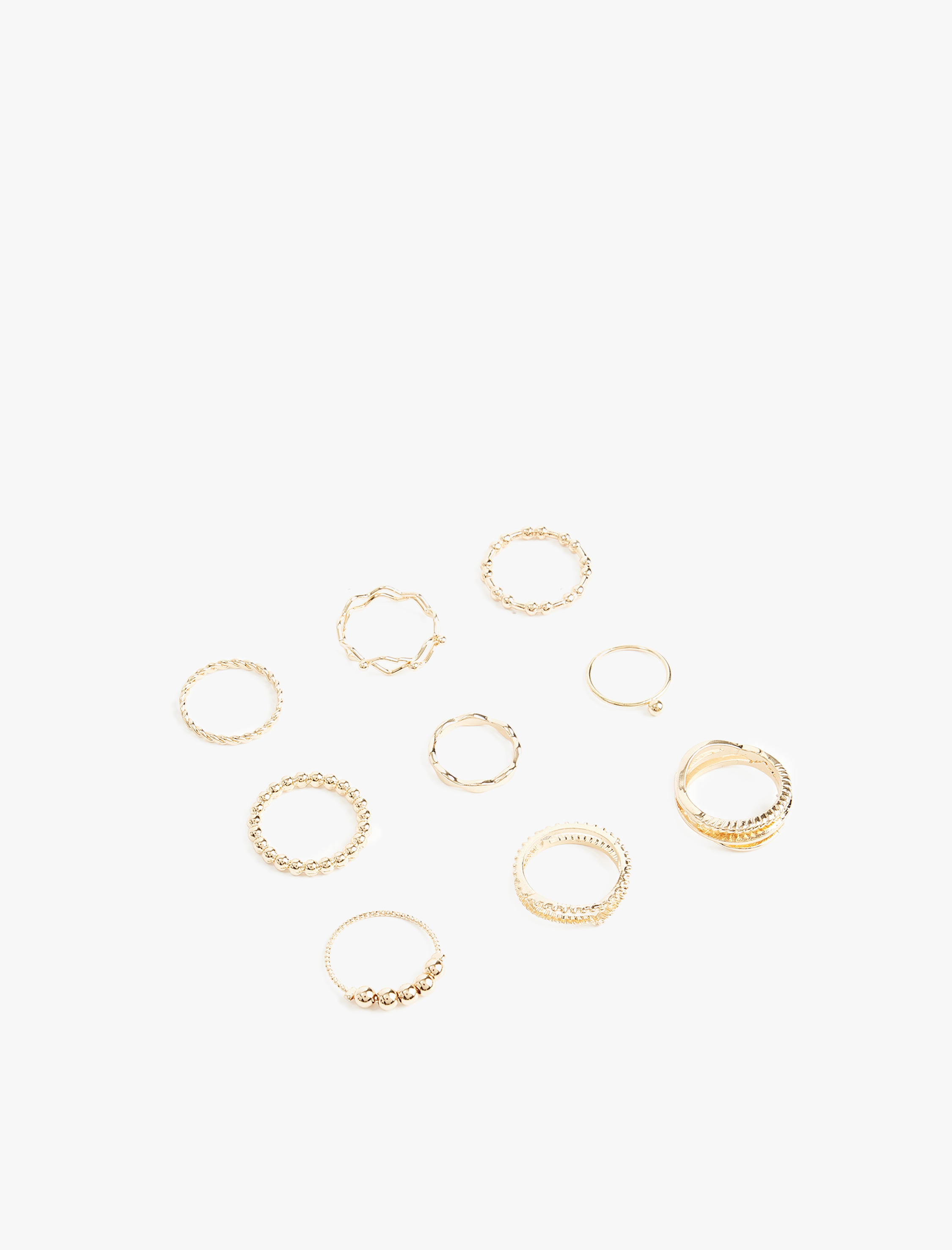  Kadın Burgu 9'lü Yüzük Seti