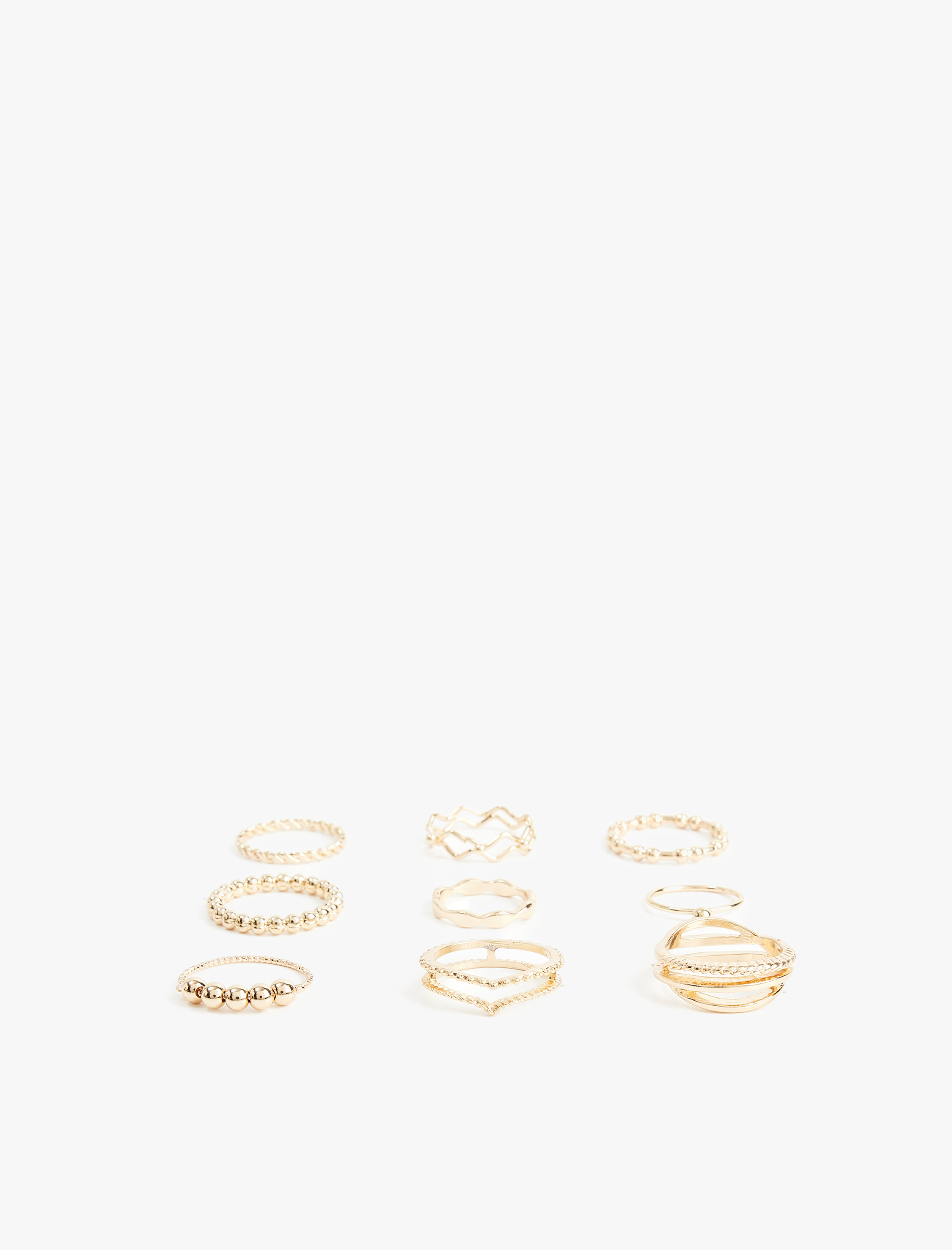  Kadın Burgu 9'lü Yüzük Seti