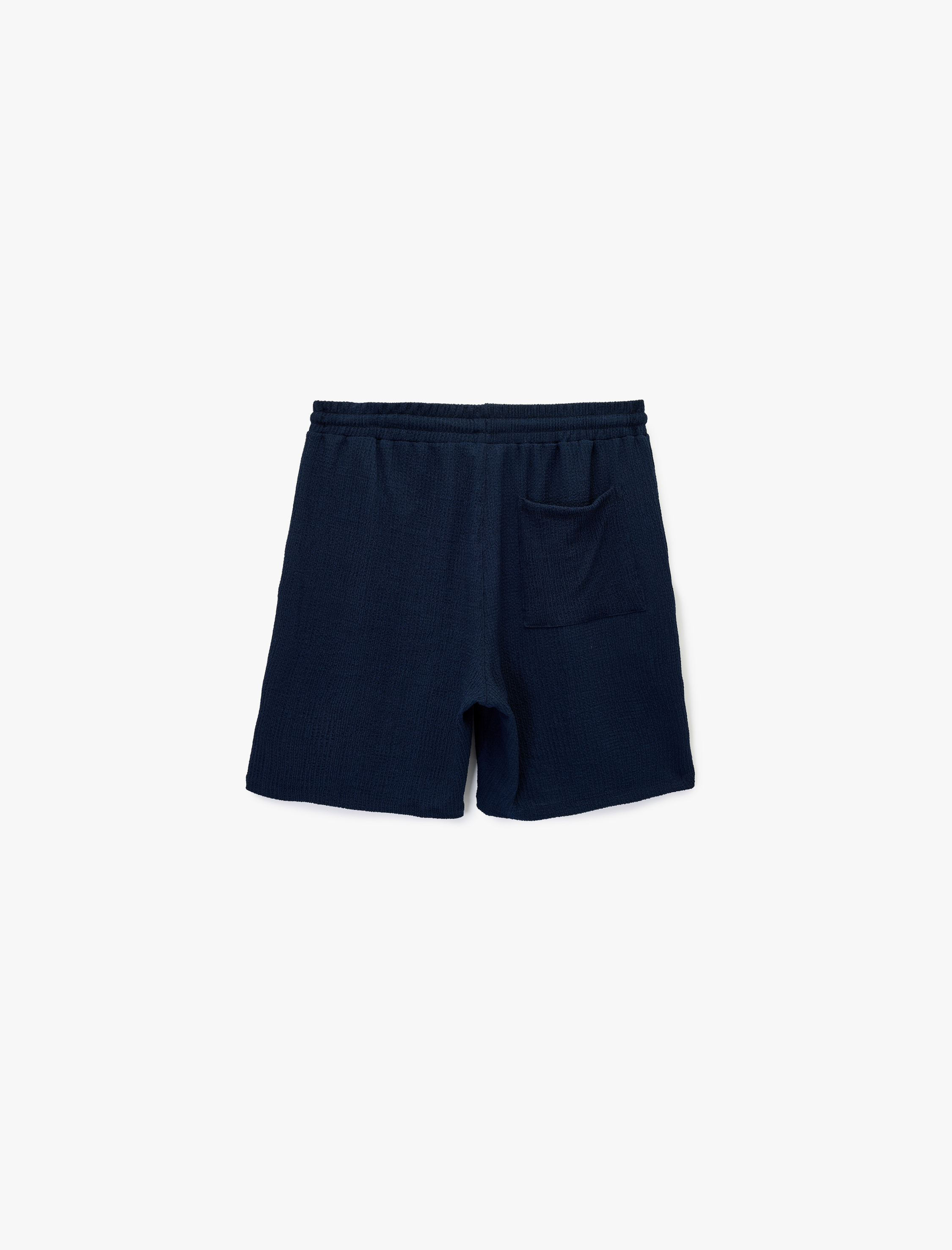   Rahat Kalıp Pamuk Viskon Karışımlı Bermuda Beli Bağcıklı Spor Şort