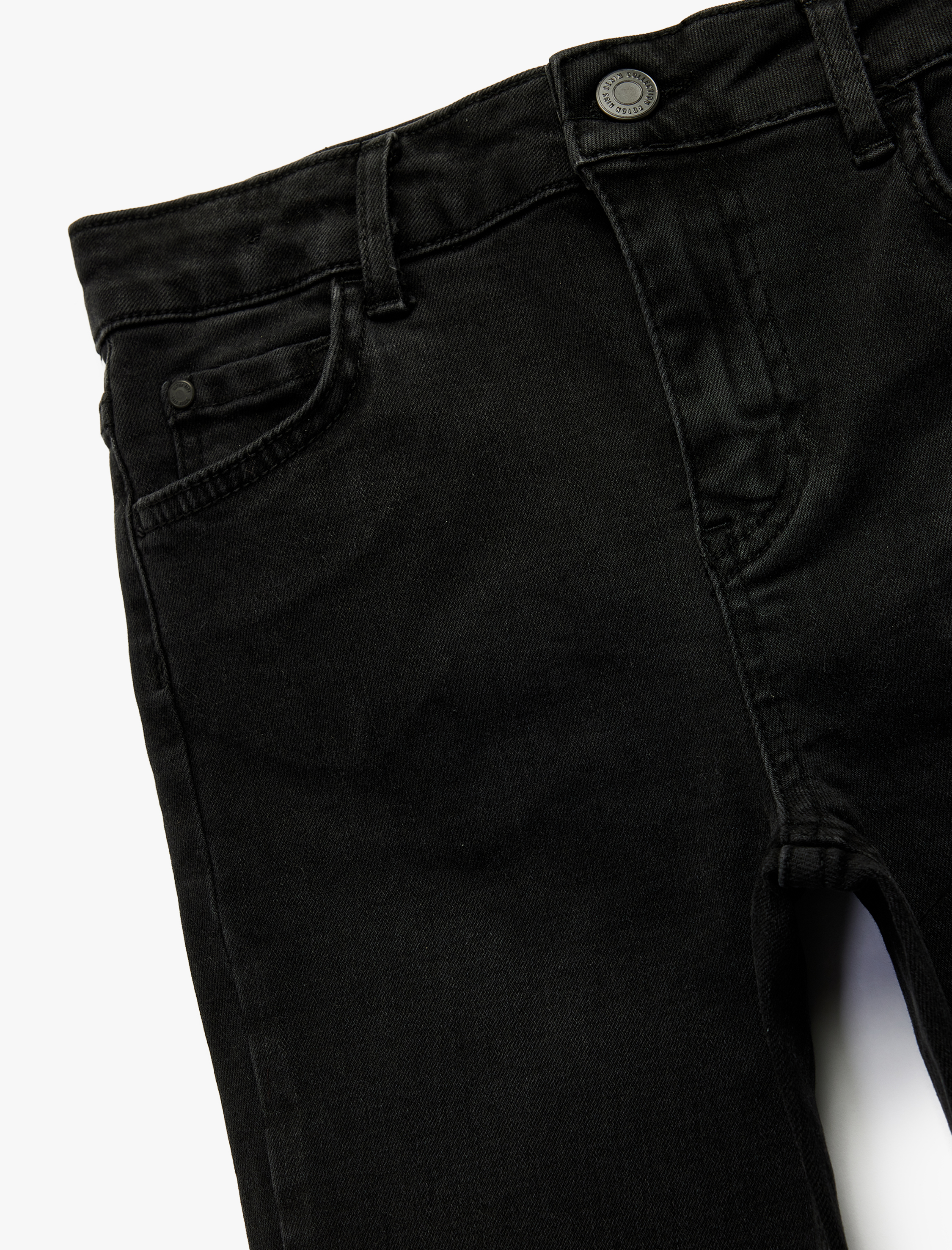  Erkek Çocuk Beli Ayarlanabilir Lastikli Cepli Denim Pantolon