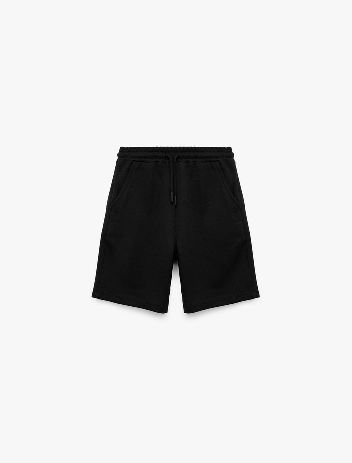 Erkek Çocuk Beli Bağcıklı Cepli Basic Şort