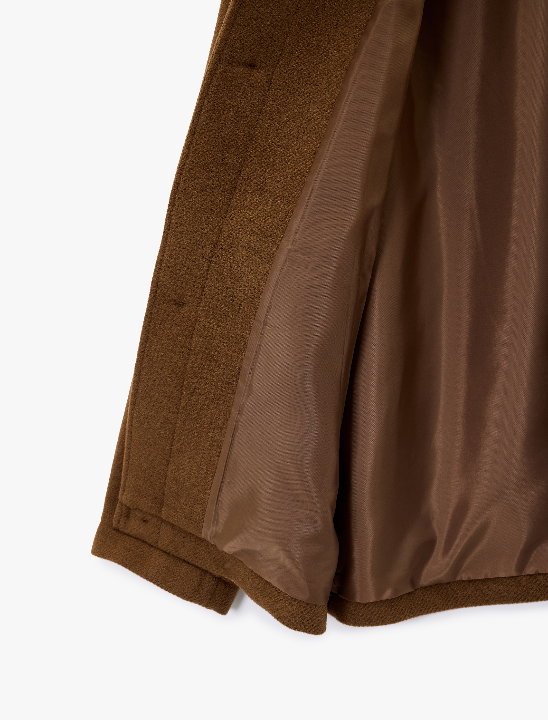   Regular Fit Kapaklı Cepli Düğmeli Dik Yaka Kaşe Ceket