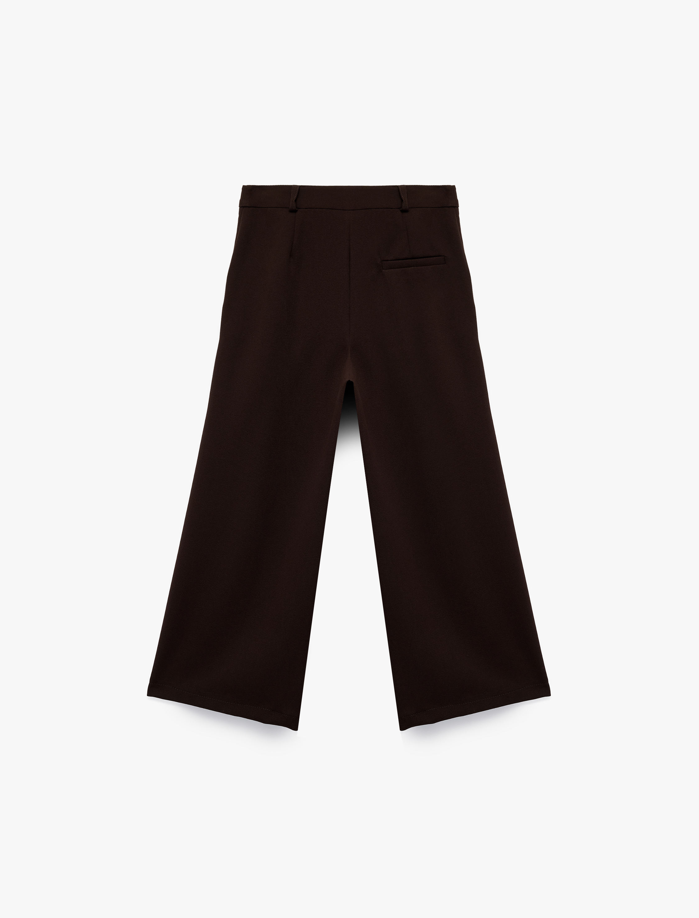  Kız Çocuk Beli Ayarlanabilir Lastikli Basic Geniş Paça Pantolon