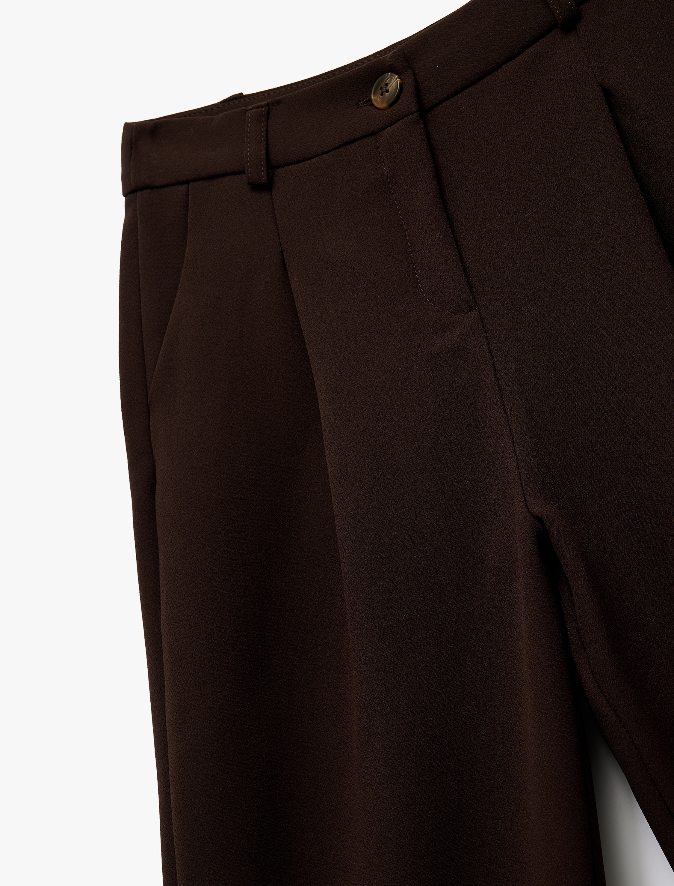  Kız Çocuk Beli Ayarlanabilir Lastikli Basic Geniş Paça Pantolon