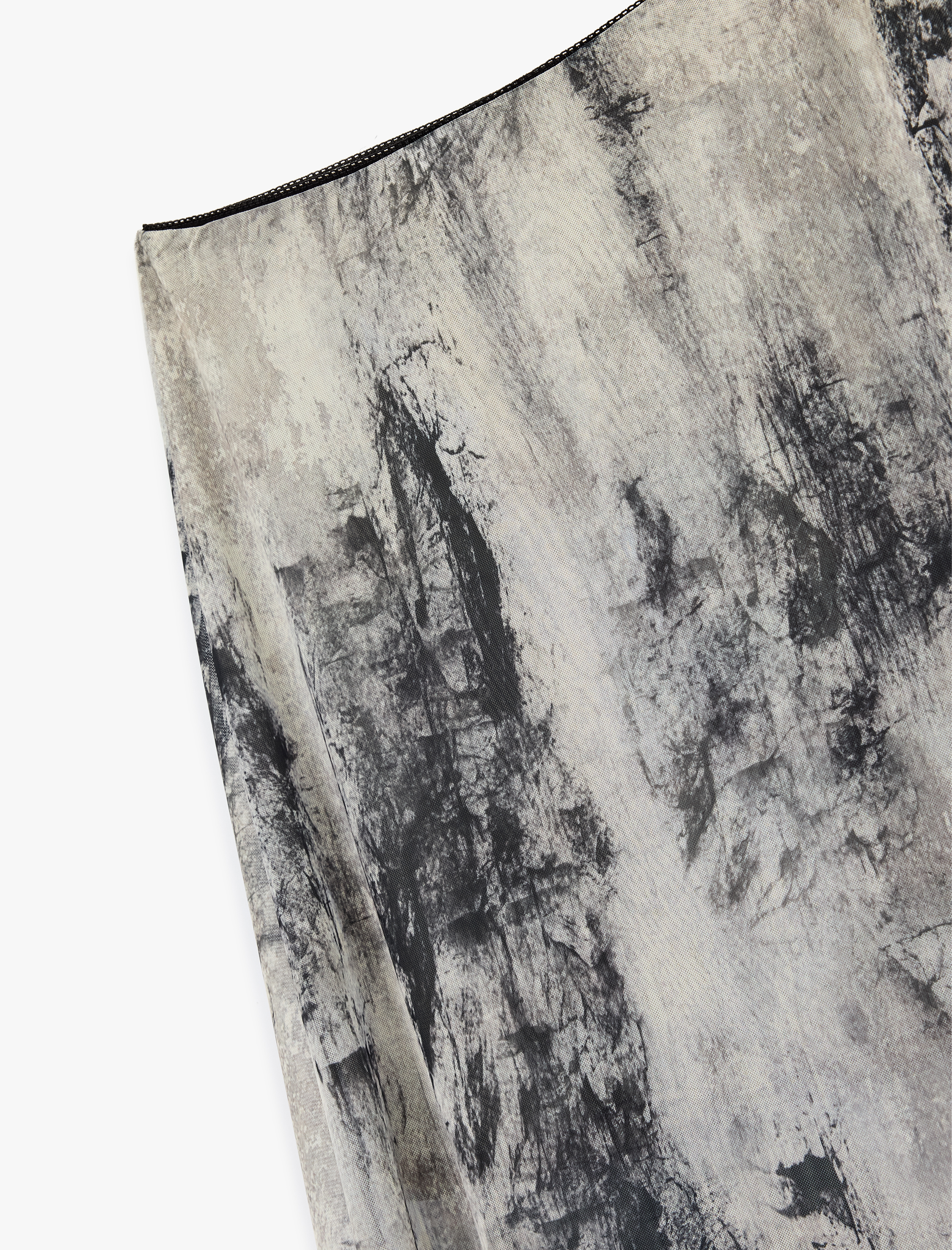   Standart Bel Desenli Midi Etek