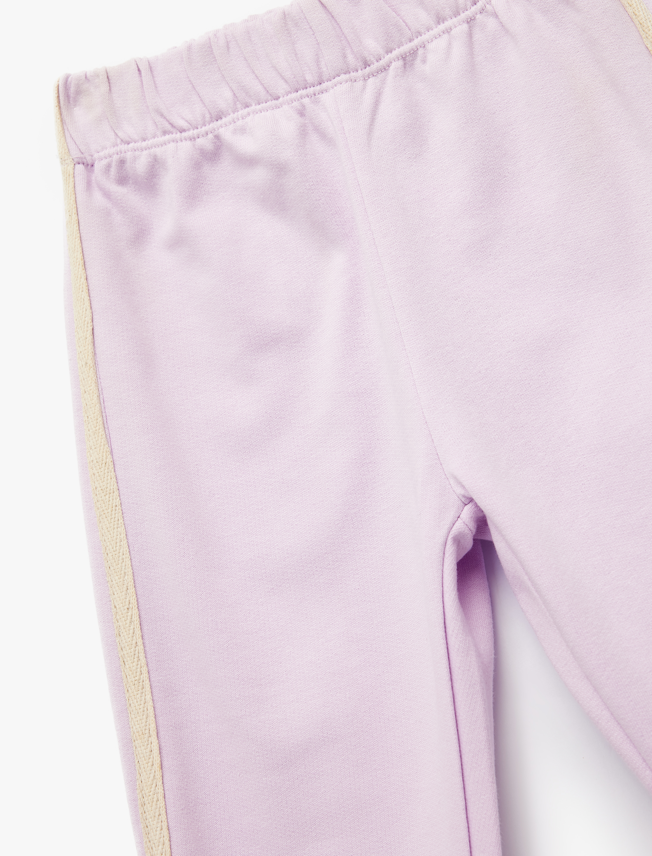  Kız Bebek Pamuklu Beli Lastikli Fiyonk Detaylı Şardonlu Jogger Eşofman Altı