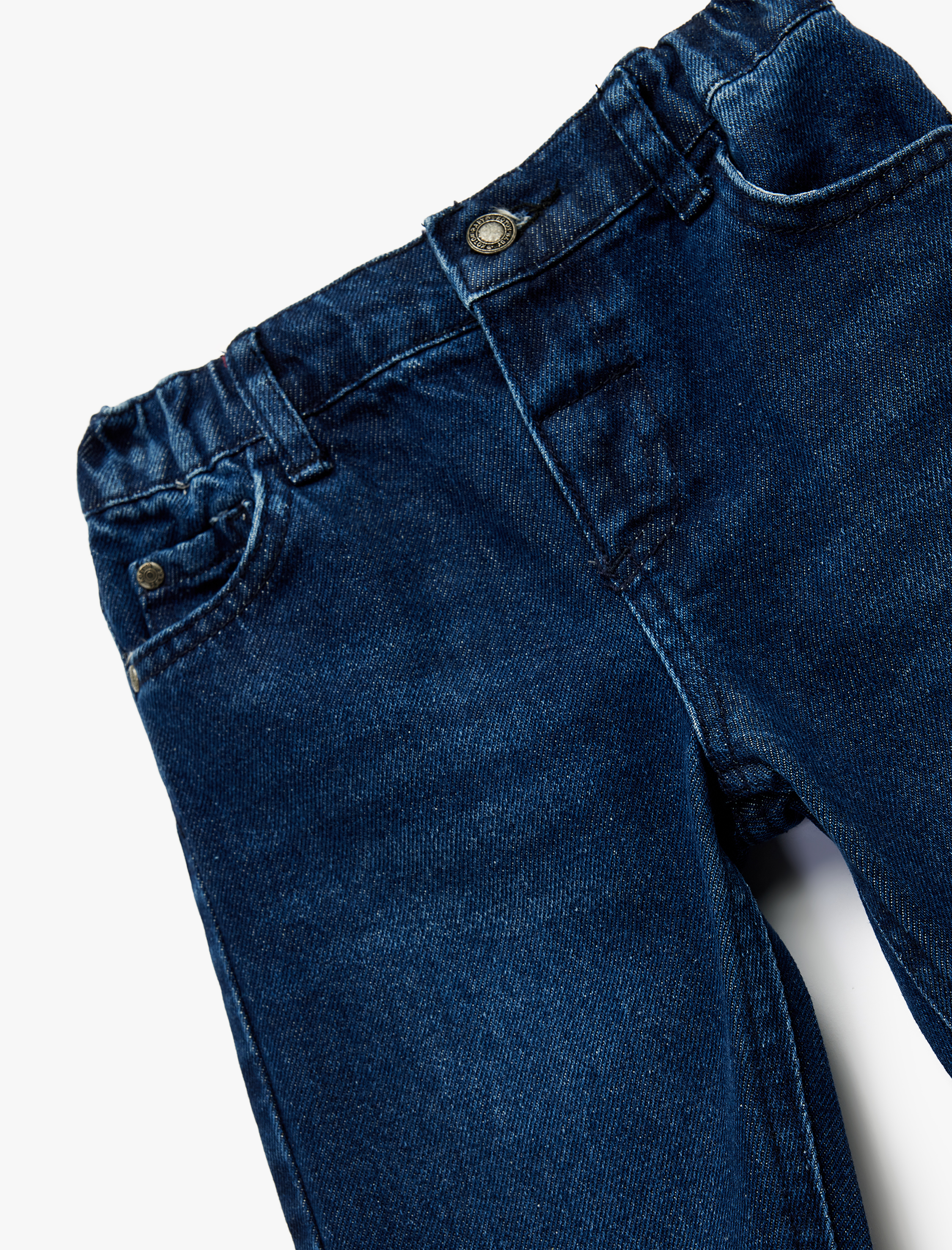  Erkek Bebek Pamuklu Beli Lastikli Relax Fit Jean Pantolon