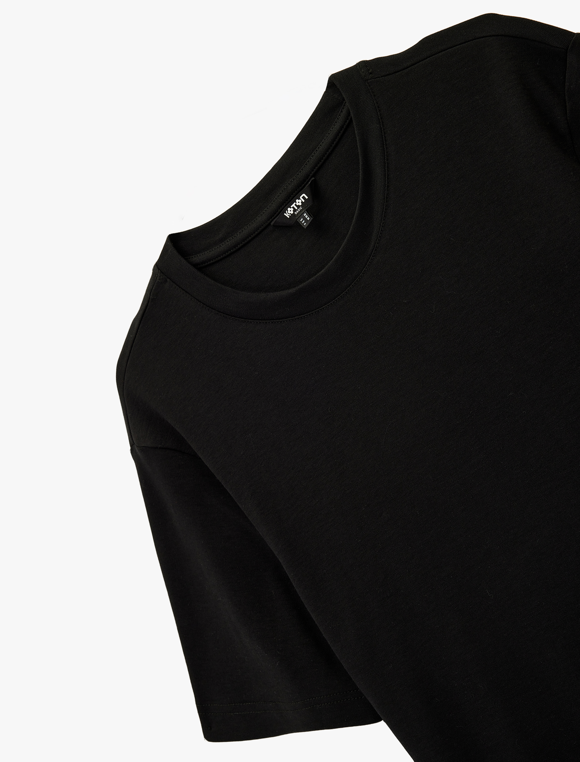   Regular Fit Kısa Kollu Pamuklu Bisiklet Yaka Tişört