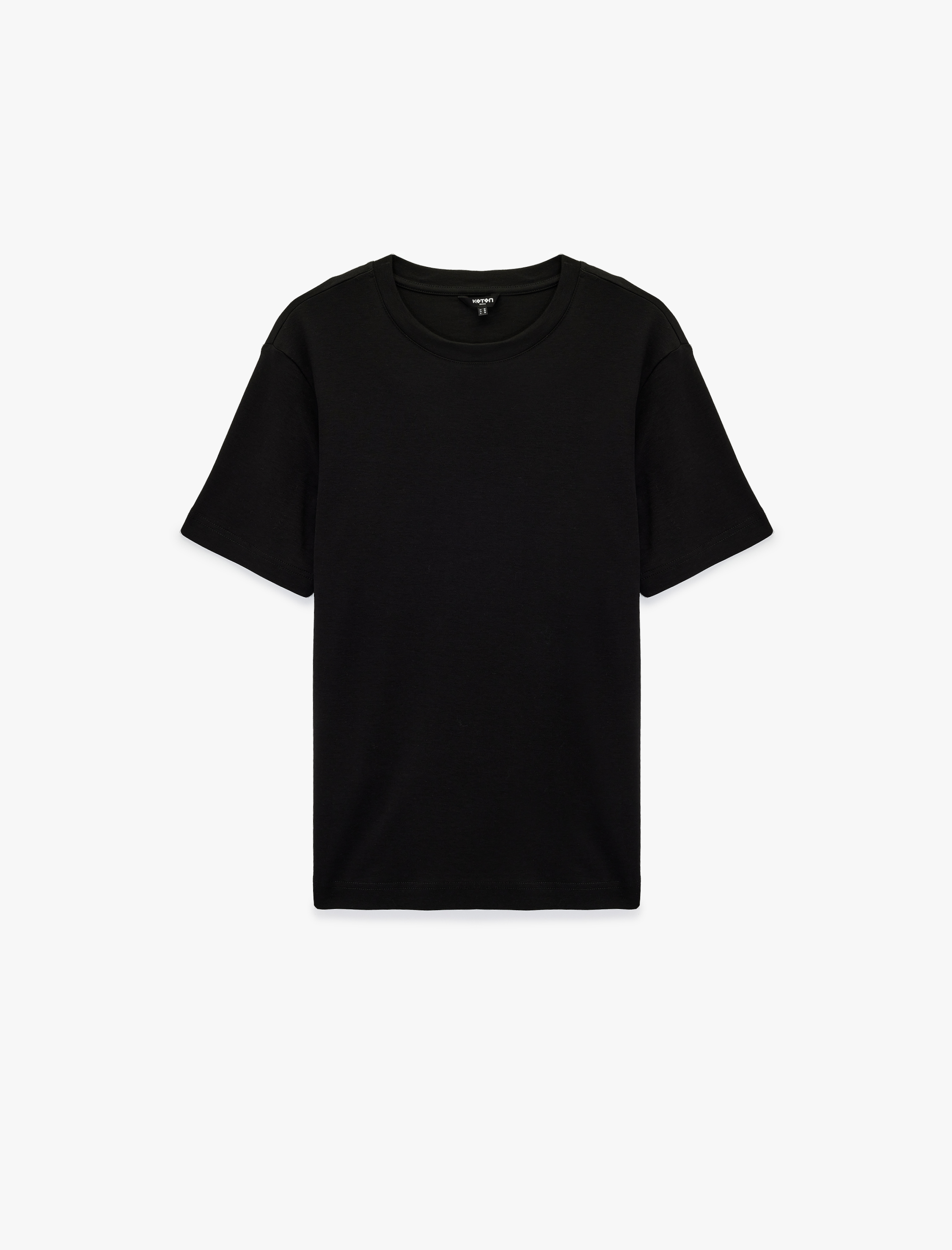   Regular Fit Kısa Kollu Pamuklu Bisiklet Yaka Tişört