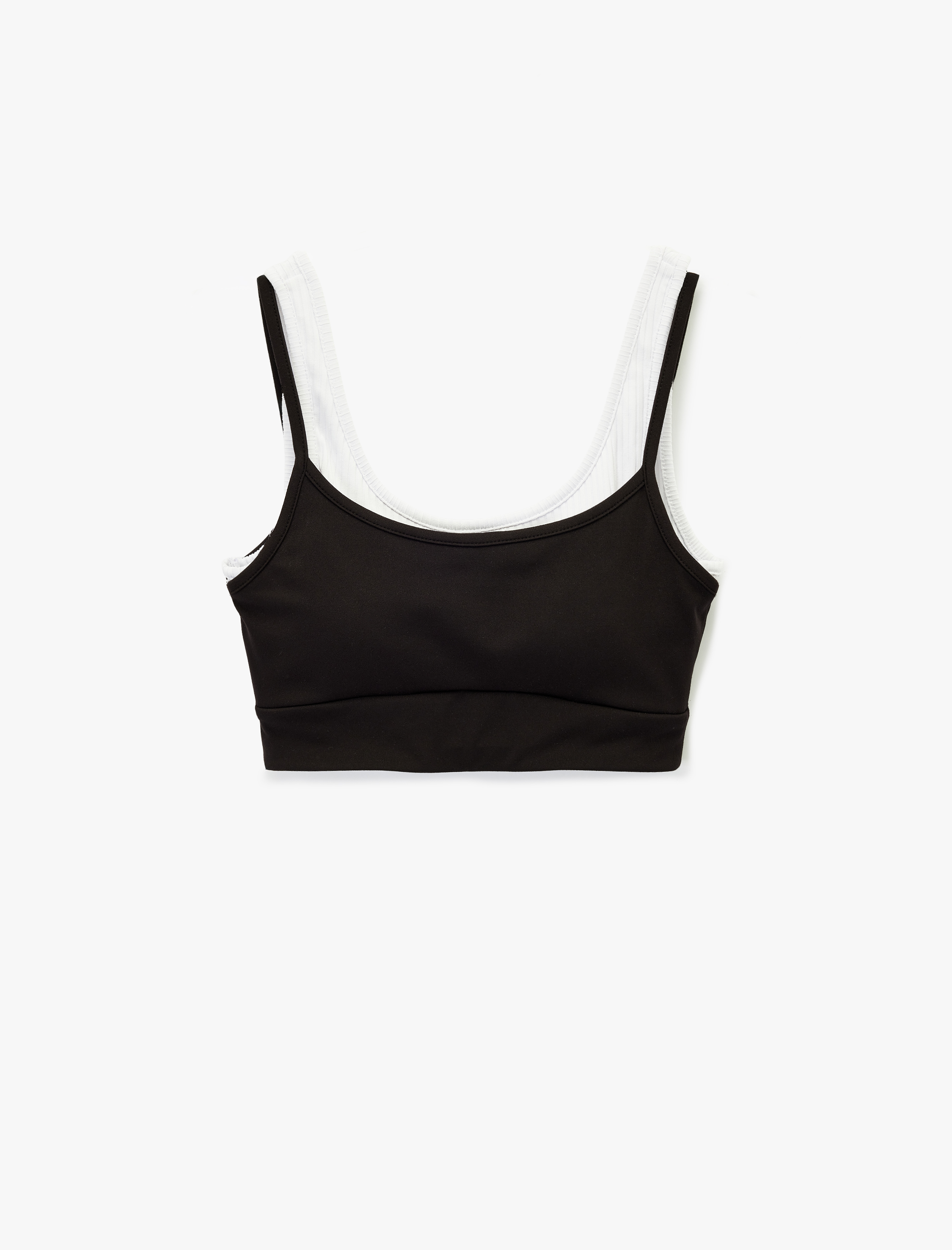   Slim Fit Çift Askılı Kolsuz Sporcu Sütyeni