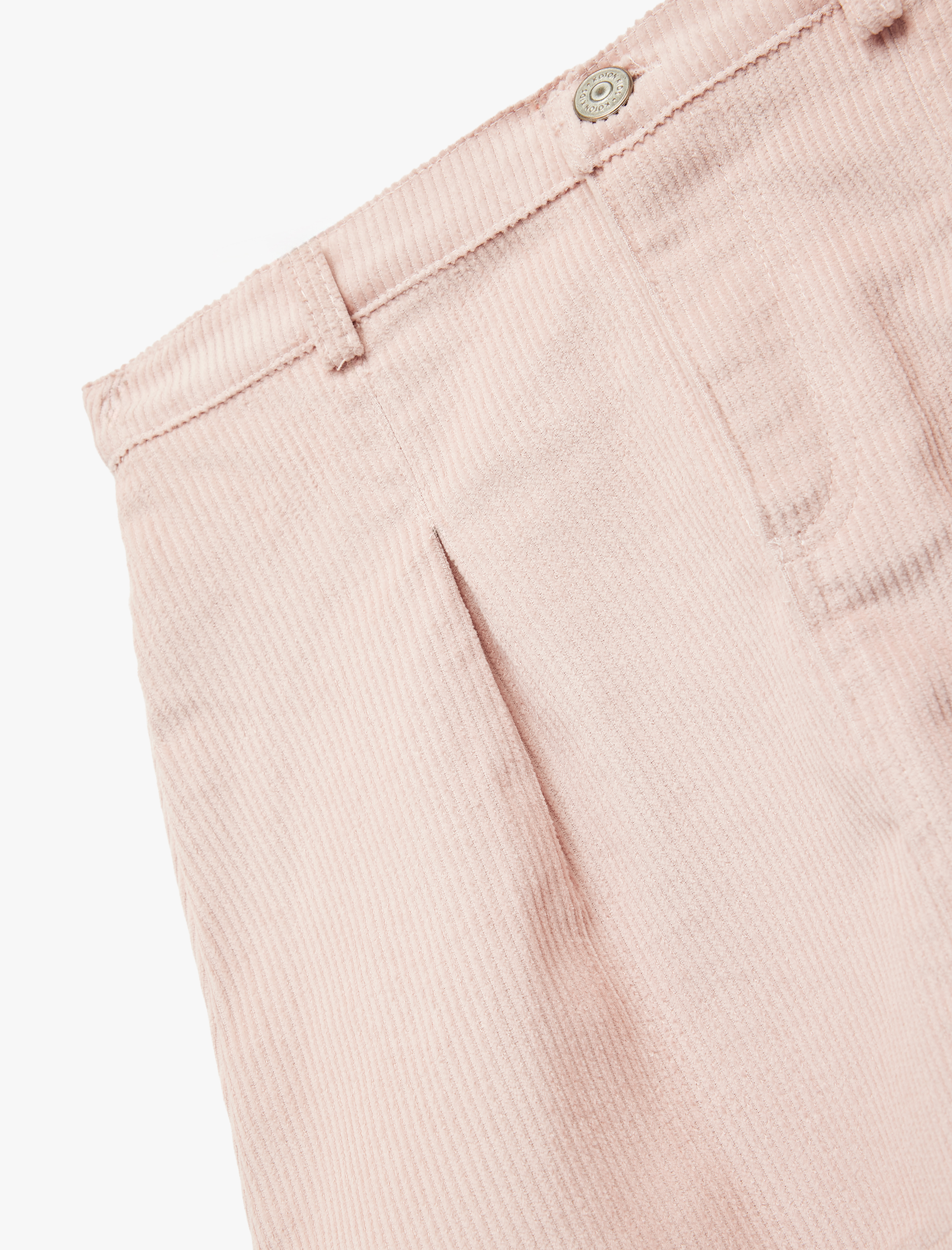  Kız Çocuk Düğmeli Diz Üstü Pileli Pamuklu Etek