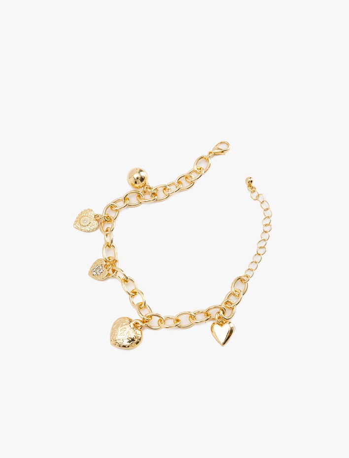 Kadın Zincir Bileklik Kalp Detaylı