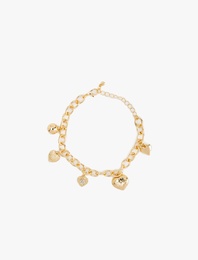 Zincir Bileklik Kalp Detaylı