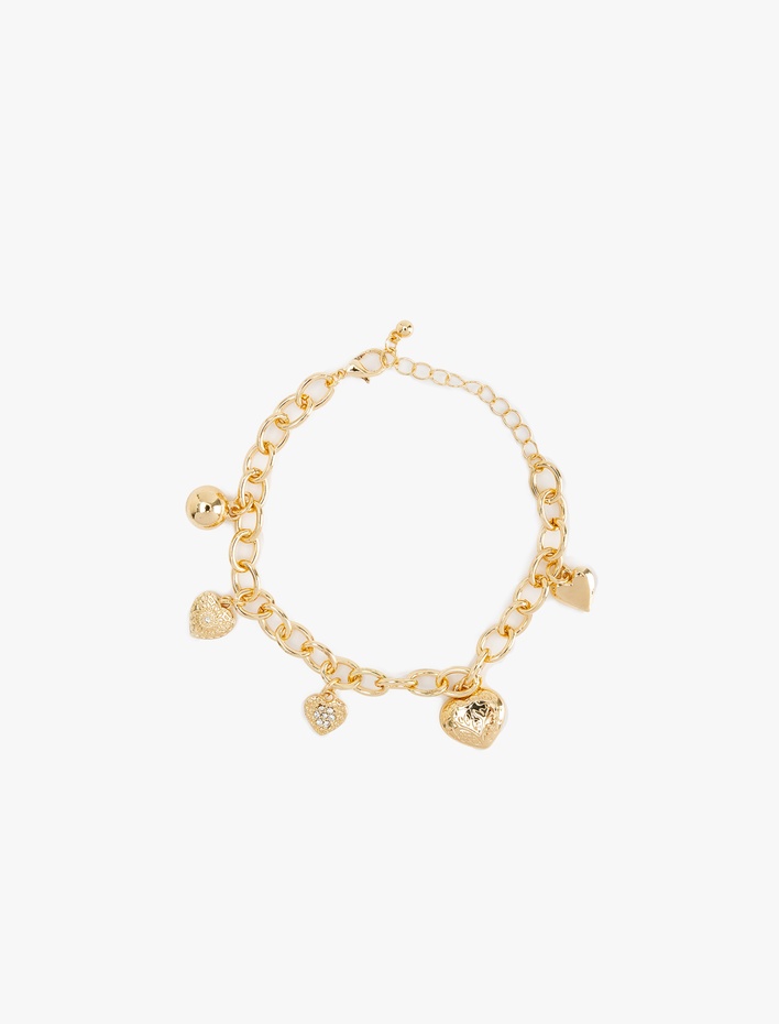 Kadın Zincir Bileklik Kalp Detaylı