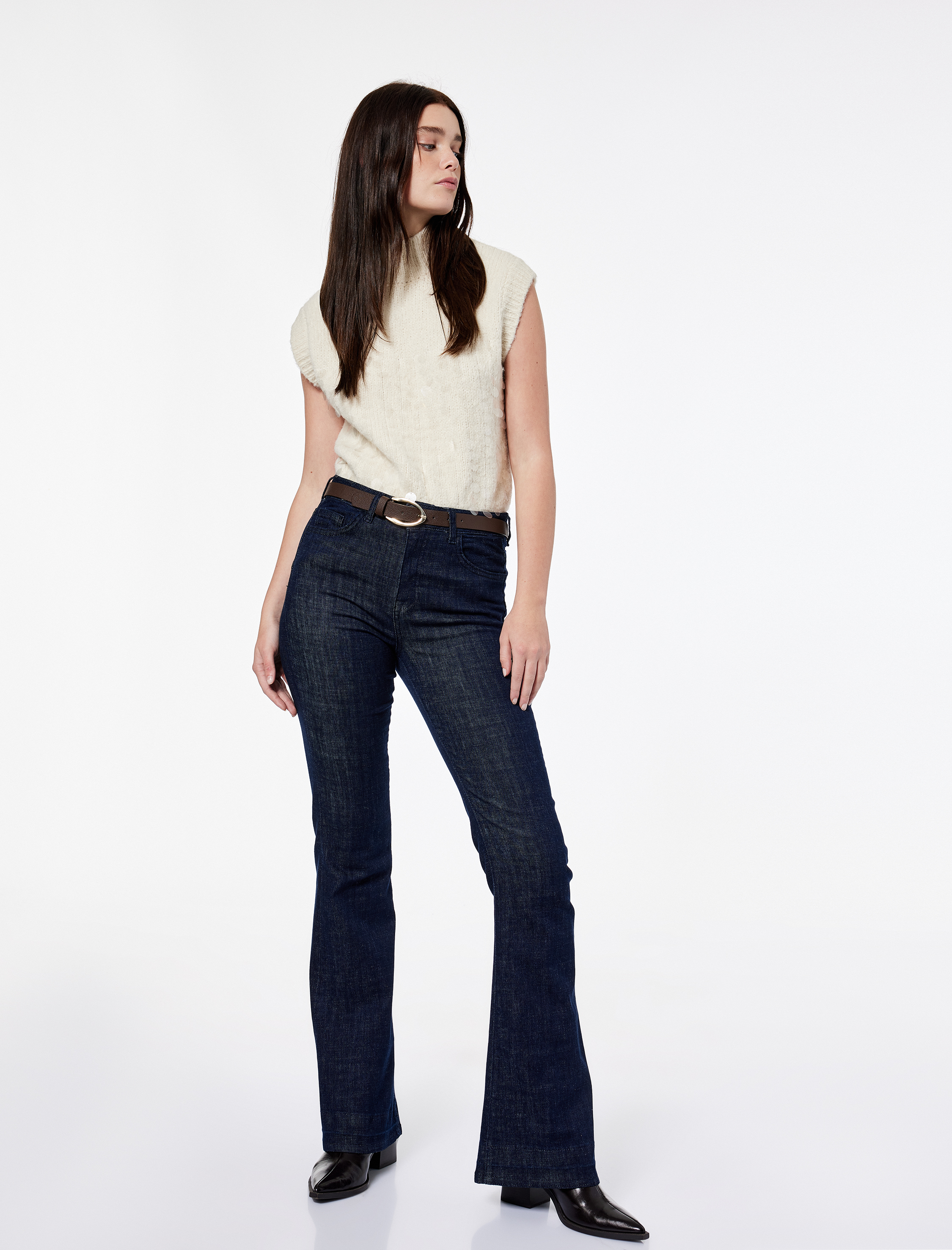   Koton X Şahika Ercümen - Dik Yaka Triko Pullu Payetli Süveter