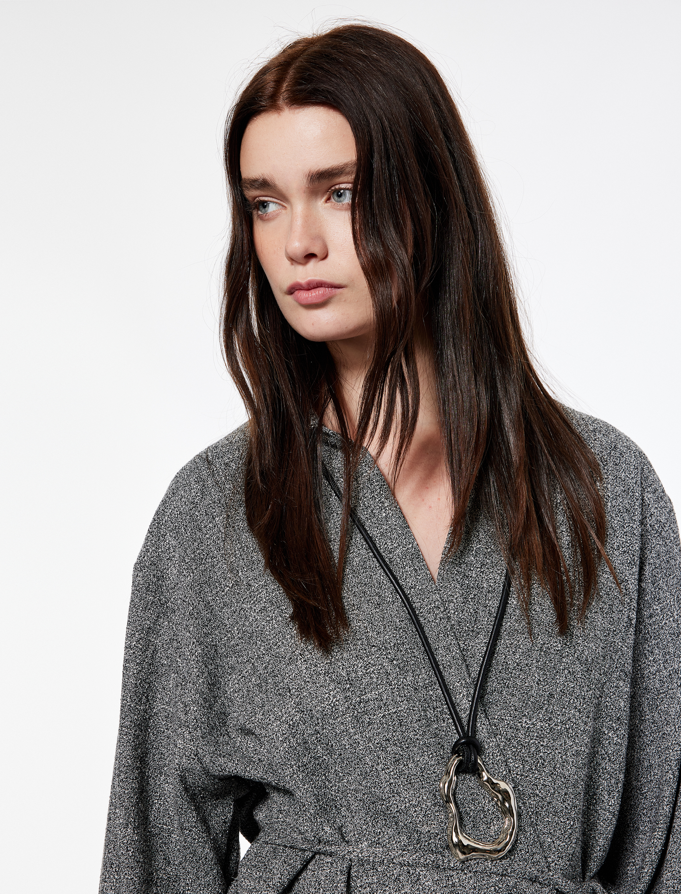   Koton X Şahika Ercümen - Flanel Kumaş Uzun Kollu Kemerli Kruvaze Kimono Gömlek