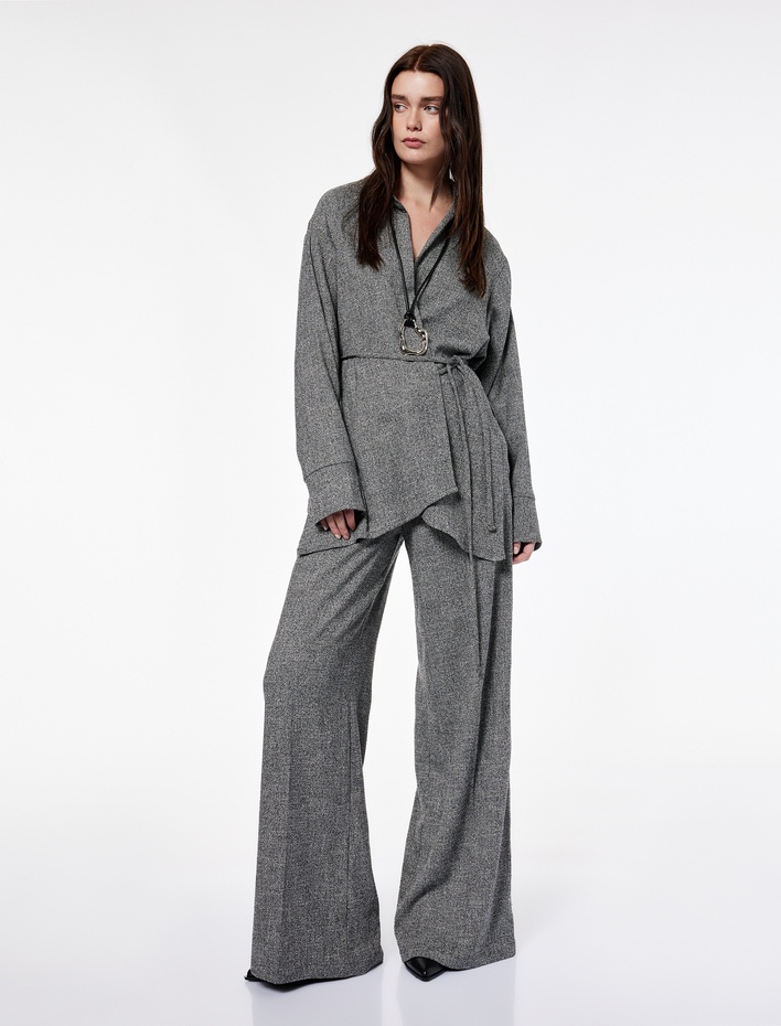  Koton X Şahika Ercümen - Flanel Kumaş Loose Fit Cepli Kışlık Palazzo Pantolon