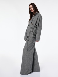 Koton X Şahika Ercümen - Flanel Kumaş Loose Fit Cepli Kışlık Palazzo Pantolon