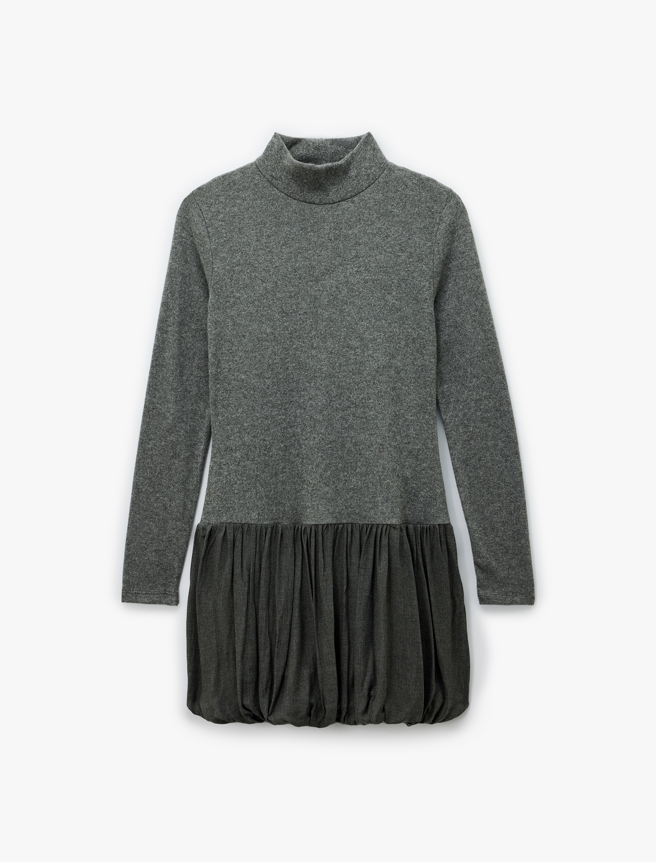   Koton X Şahika Ercümen - Slim Fit Uzun Kollu Dik Yaka Mini Balon Elbise