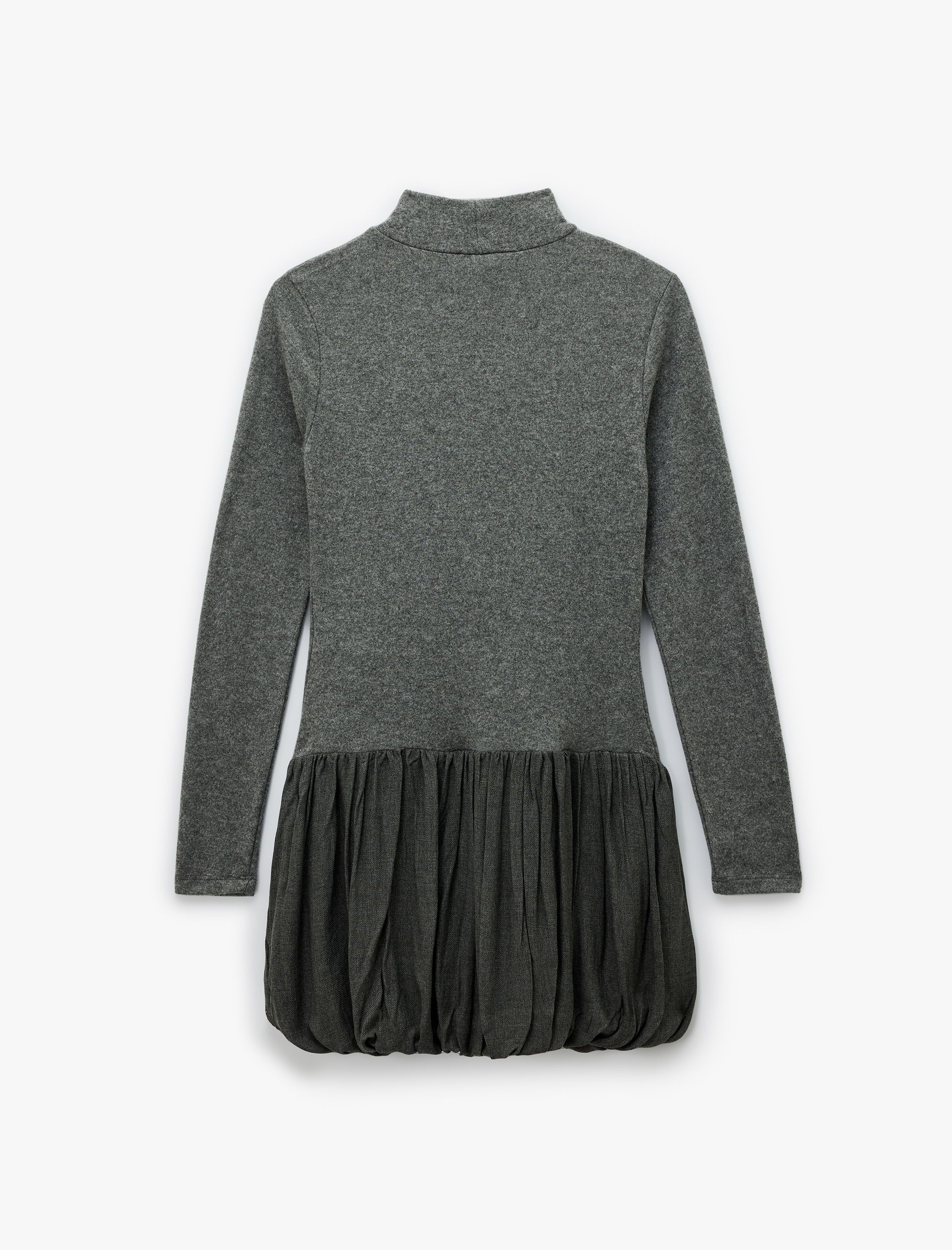   Koton X Şahika Ercümen - Slim Fit Uzun Kollu Dik Yaka Mini Balon Elbise