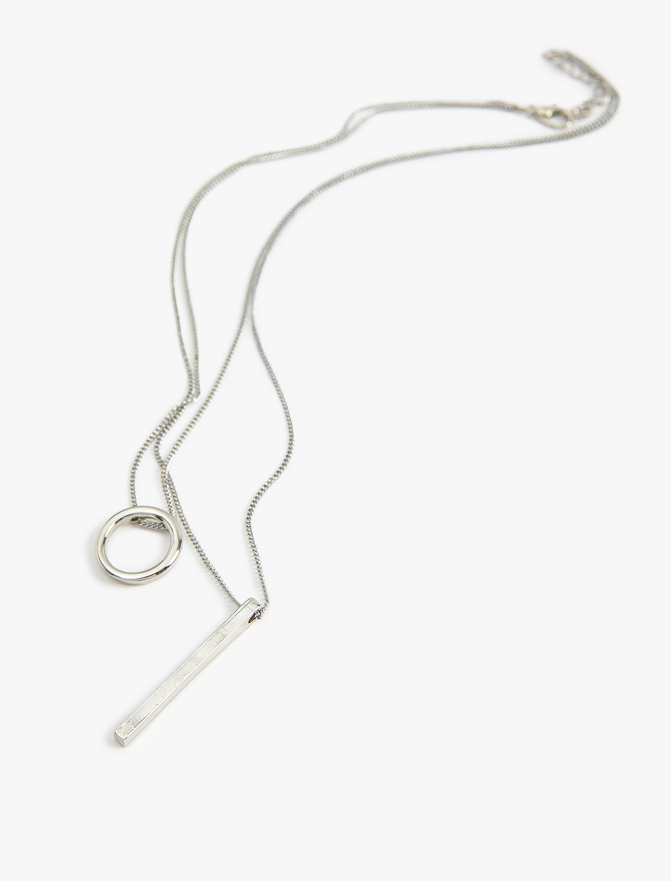  Kadın Zincir Kolye Katlı Geometrik Desenli