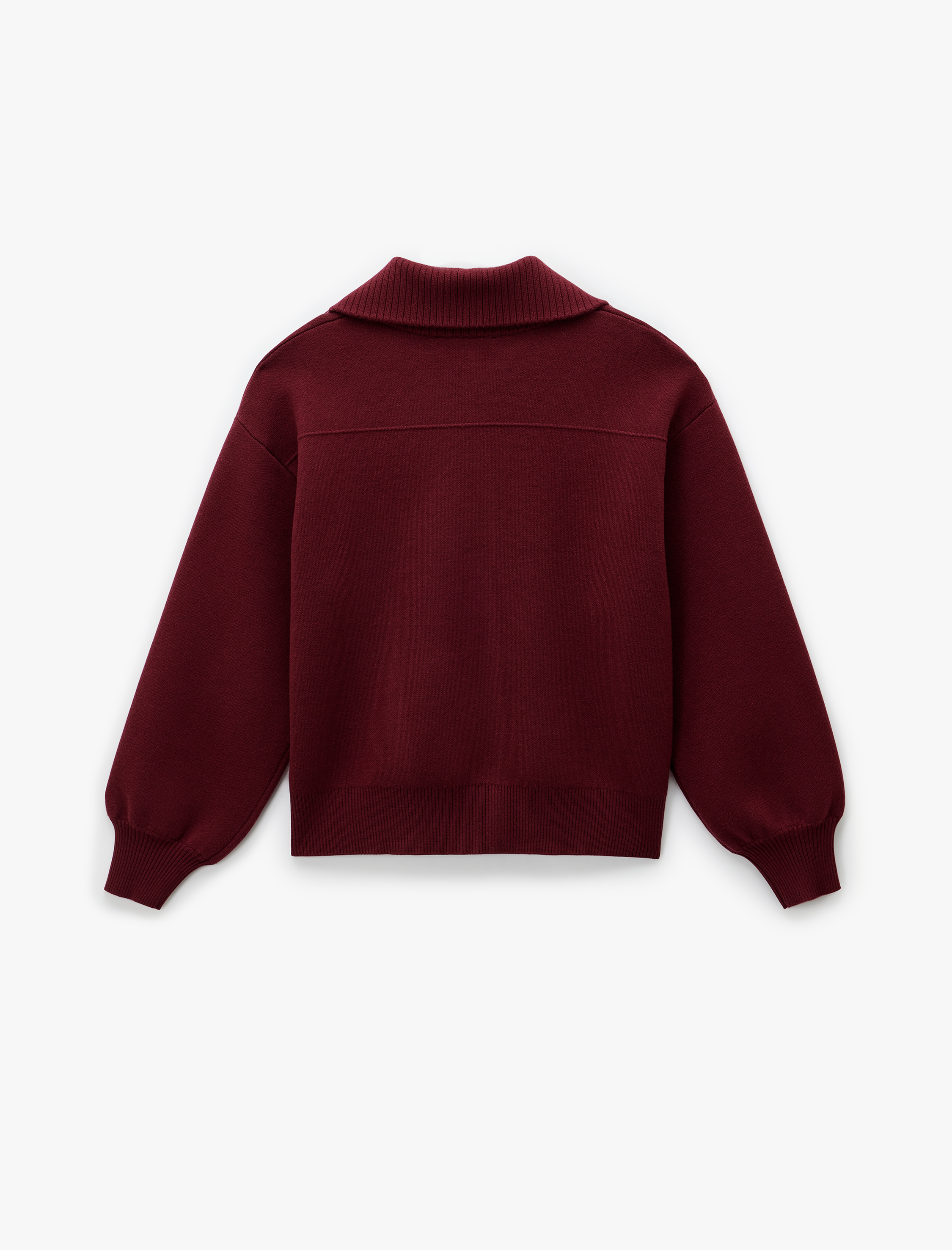   Rahat Kalıp Uzun Kollu Cep Detaylı Viskon Karışımlı Fermuarlı Hırka