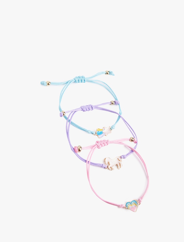 Kadın 3'lü Kalpli Bileklik Seti