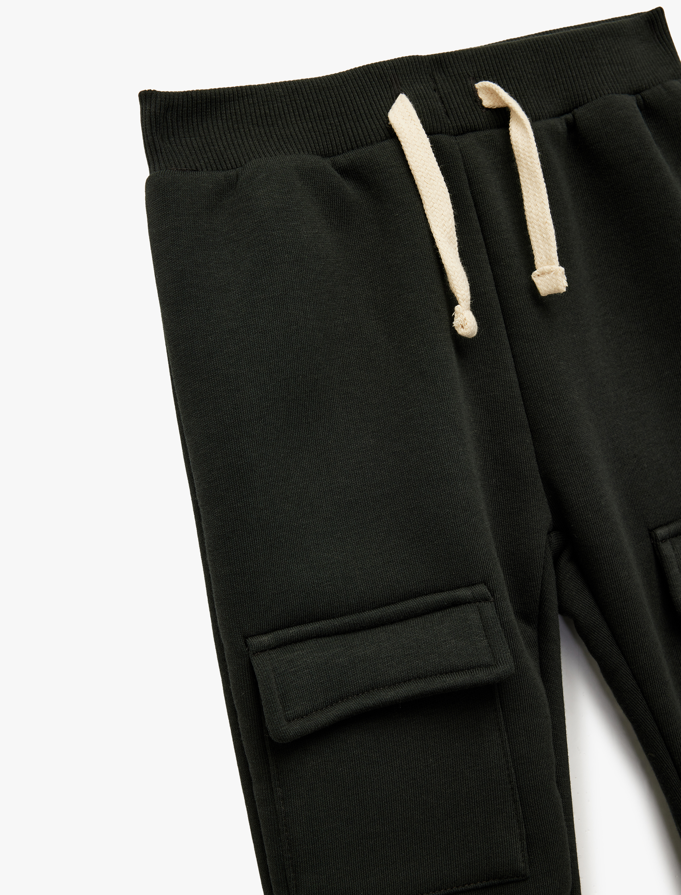  Erkek Bebek Pamuklu Bağcıklı Kargo Cep Detaylı Jogger Eşofman Altı