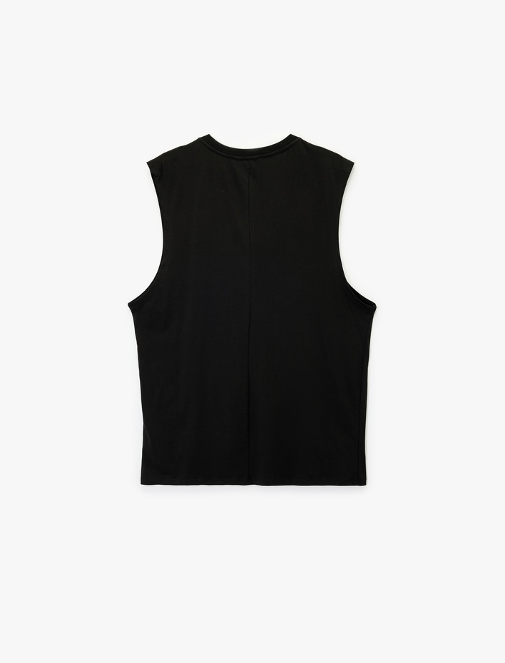  Regular Fit Kolsuz Bisiklet Yaka Pamuklu Basic Atlet