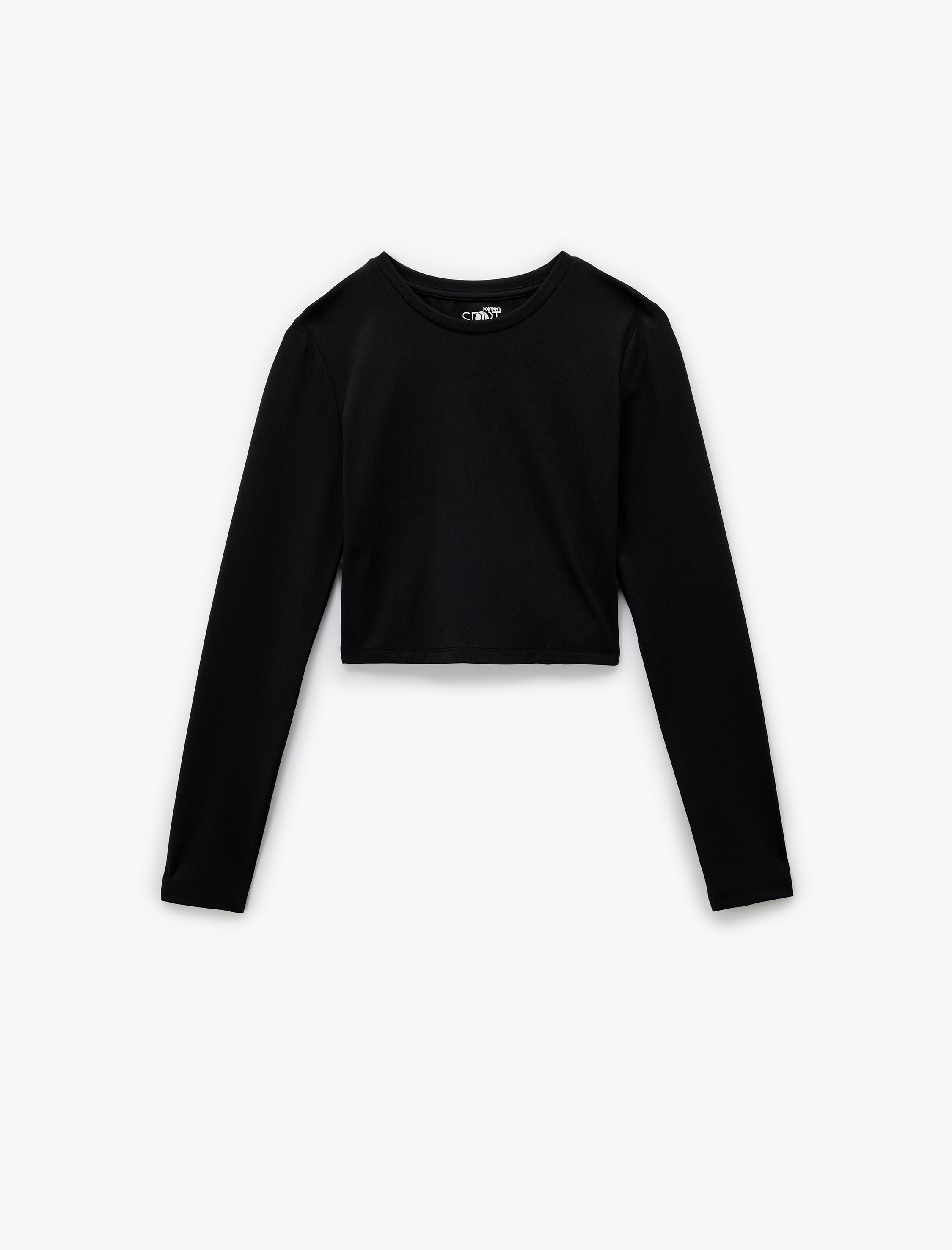   Uzun Kollu Bisiklet Yaka Slim Fit Spor Tişört