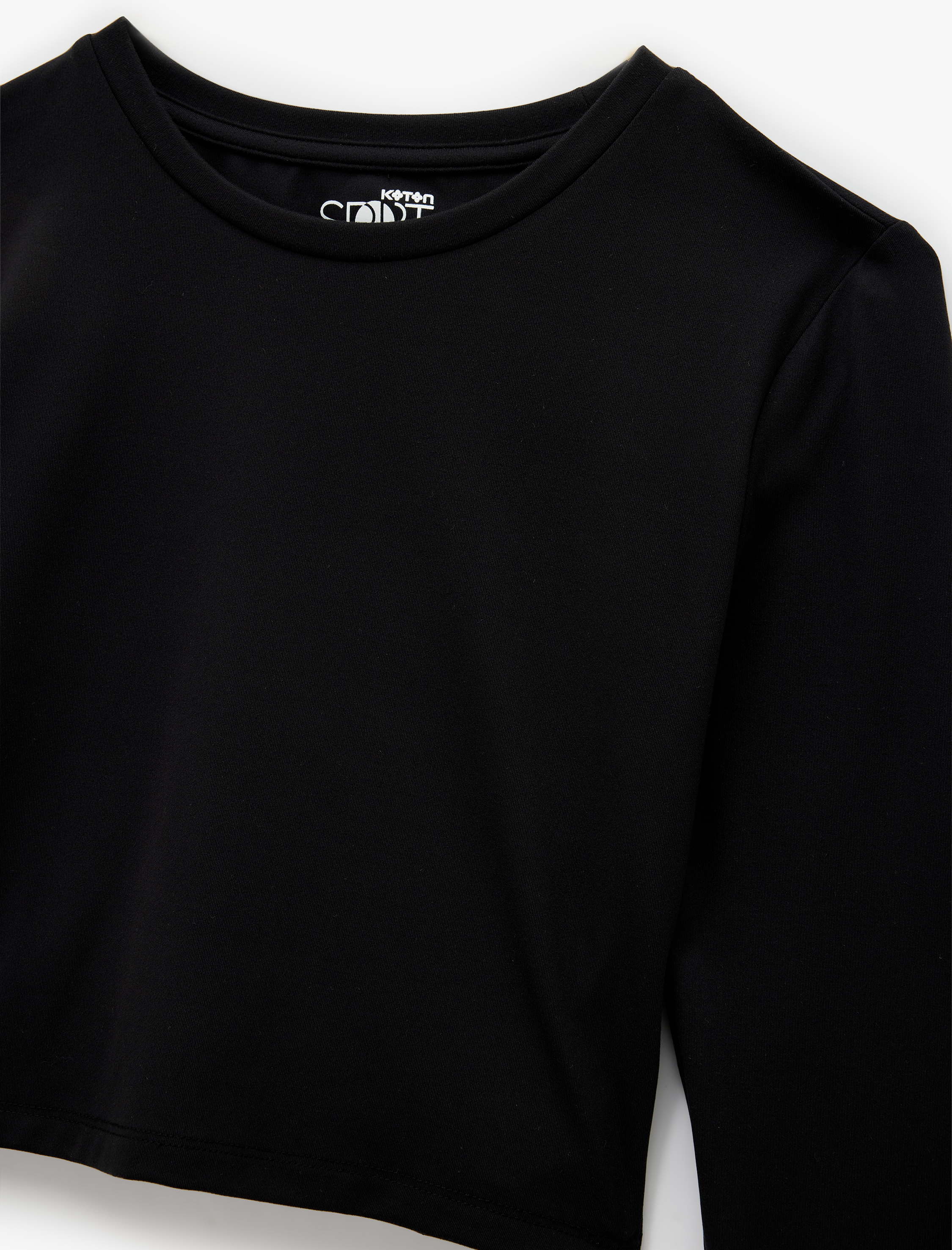   Uzun Kollu Bisiklet Yaka Slim Fit Spor Tişört