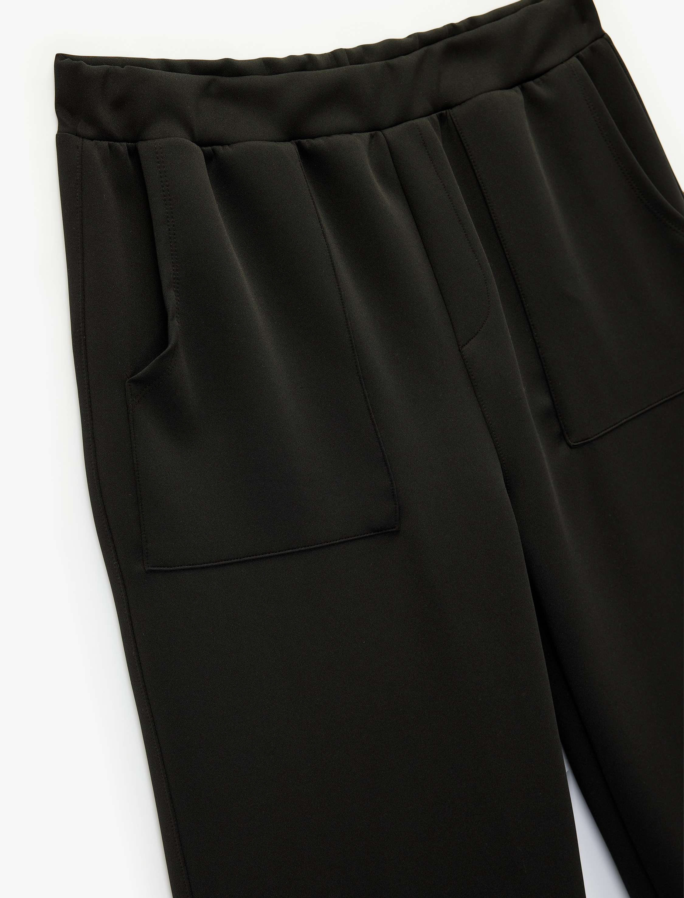   Rahat Kalıp Cepli Geniş Paça Scuba Kumaş Spor Eşofman Altı