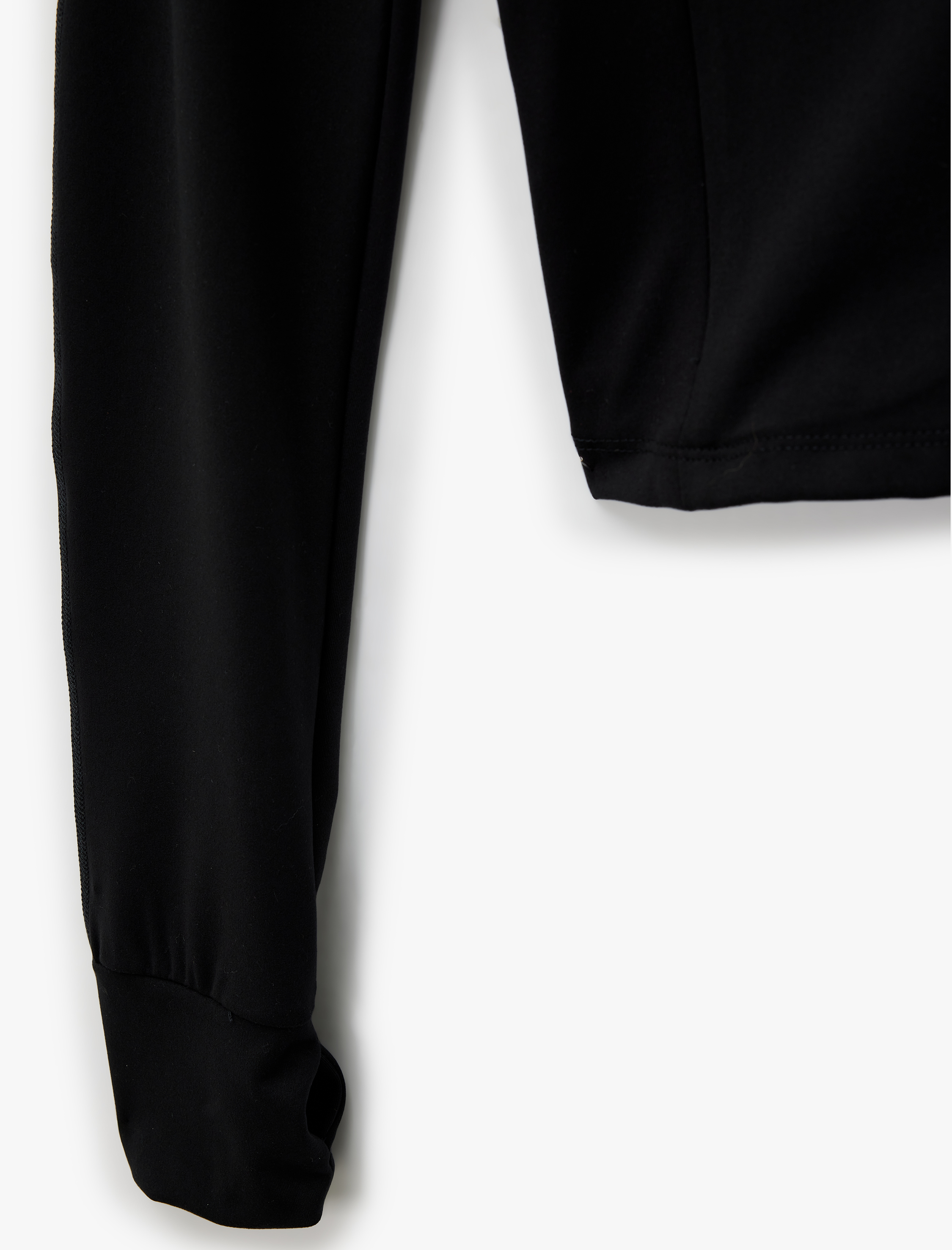   Slim Fit Uzun Kollu Fermuarlı Dik Yaka Spor Sweatshirt