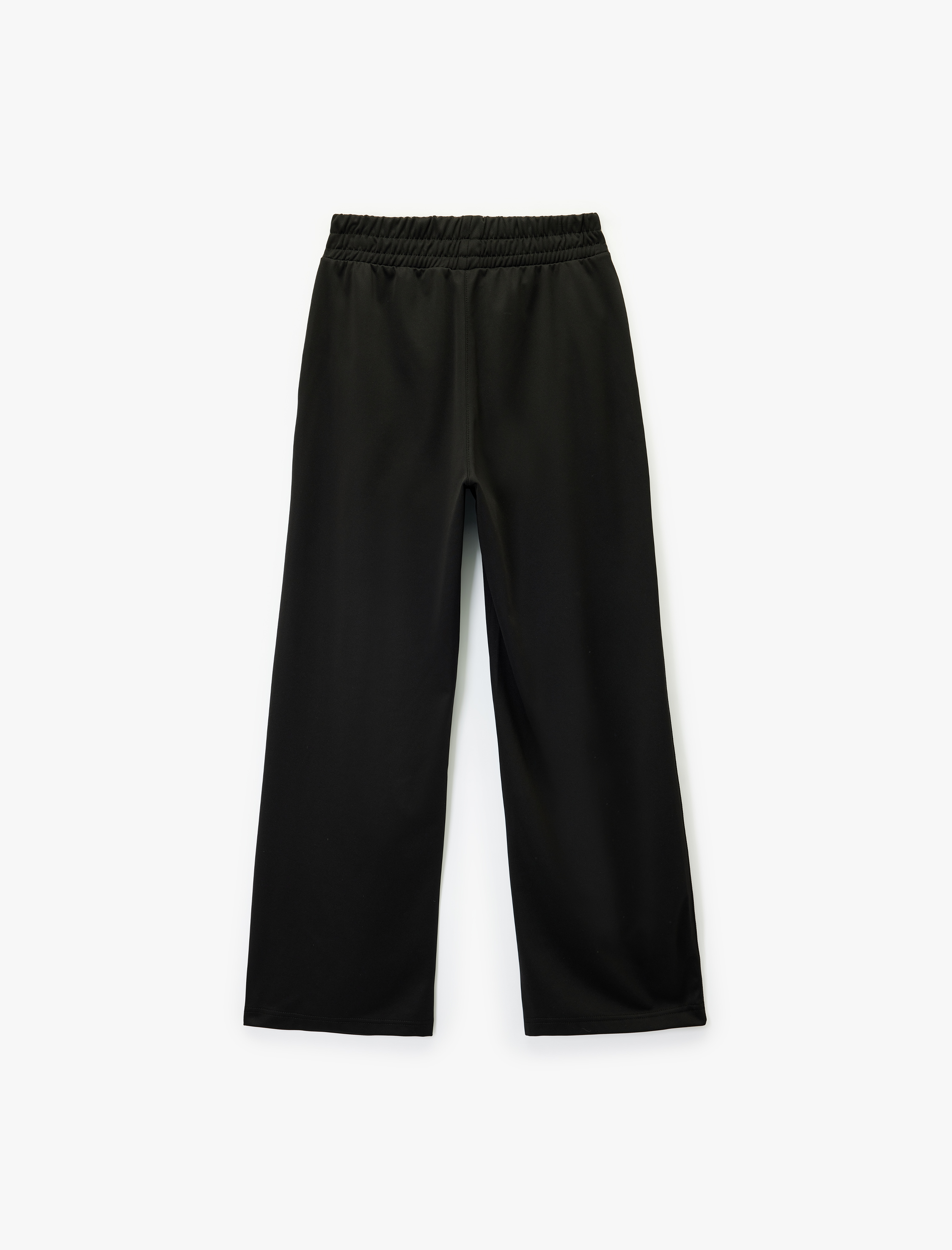   Biyeli Beli Lastikli Geniş Paça Spor Eşofman Altı