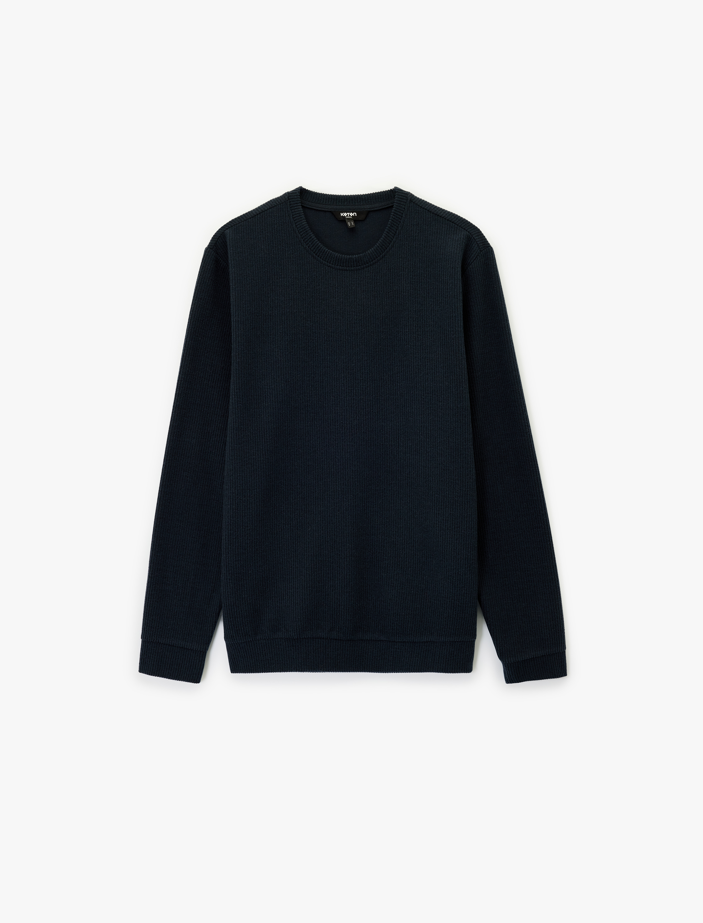   Uzun Kollu Bisiklet Yaka Basic Sweatshirt