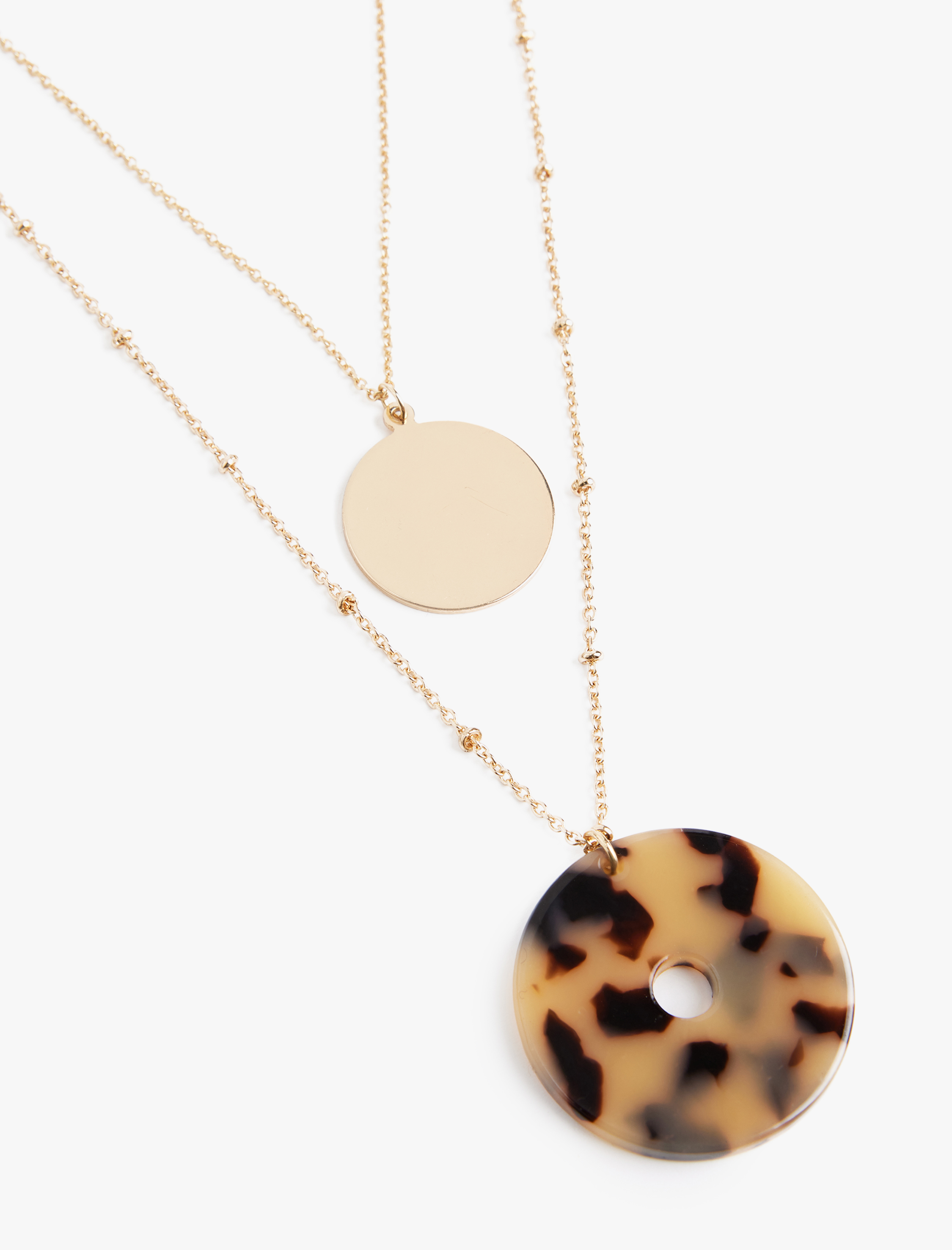  Kadın Çelik Karışımlı Geometrik Uçlu 2'li Kolye