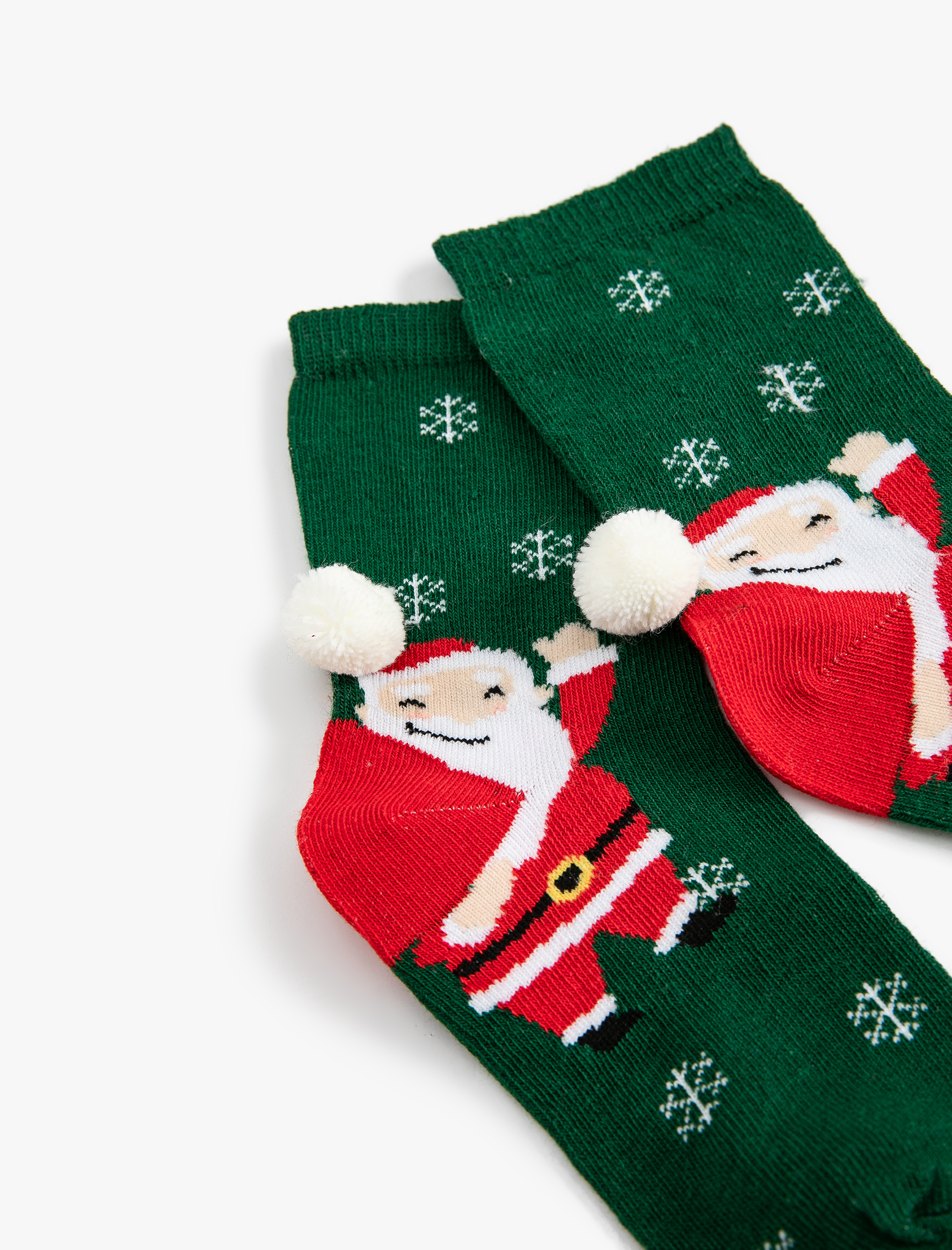  Kız Çocuk Yılbaşı Baskılı Soket Çorap