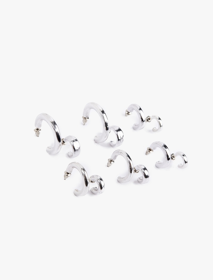 Kadın 6'lı Halka Küpe Seti