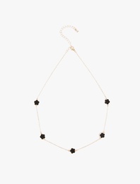 Çiçekli Zincir Kolye