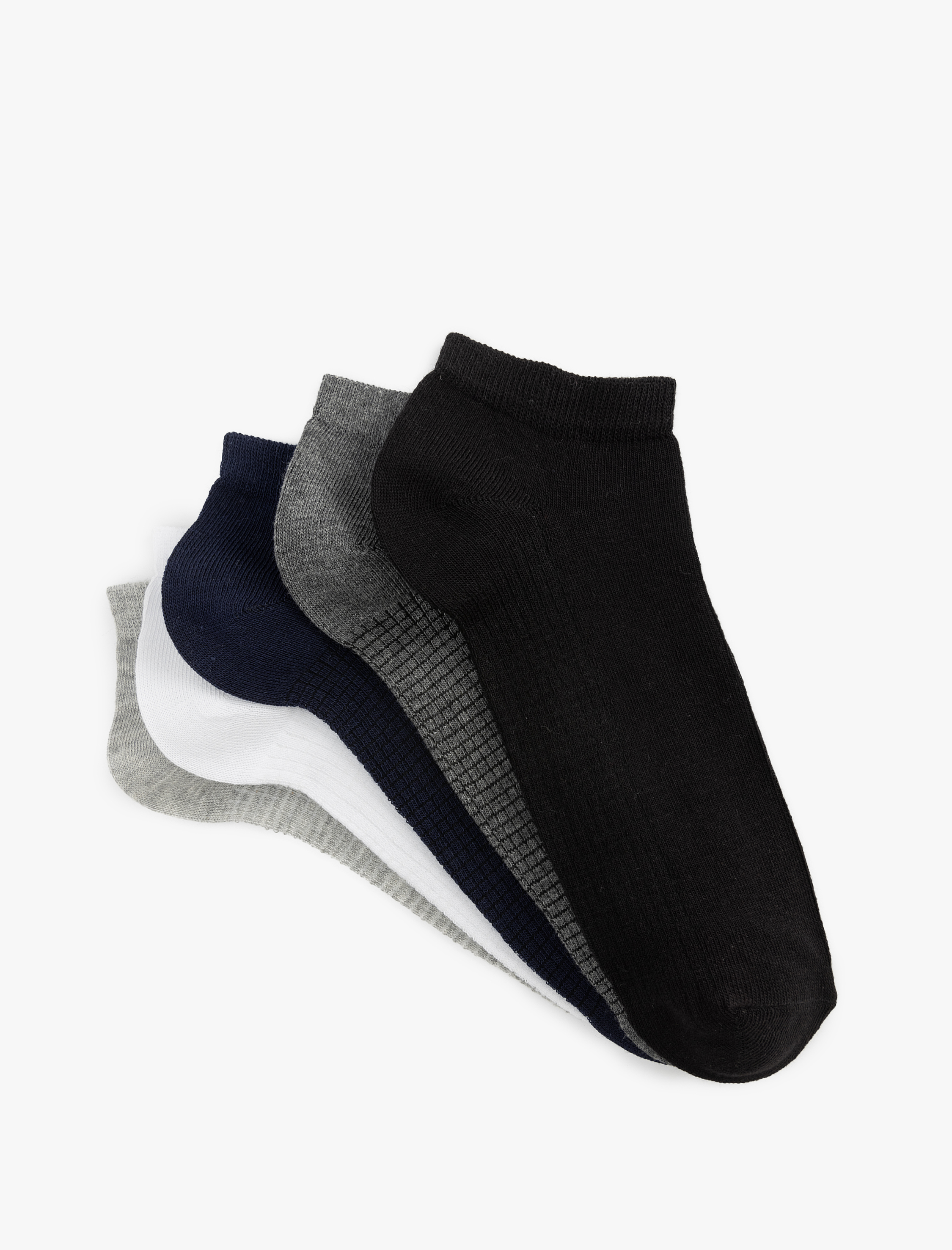  Erkek Pamuklu 5'li Patik Çorap Seti
