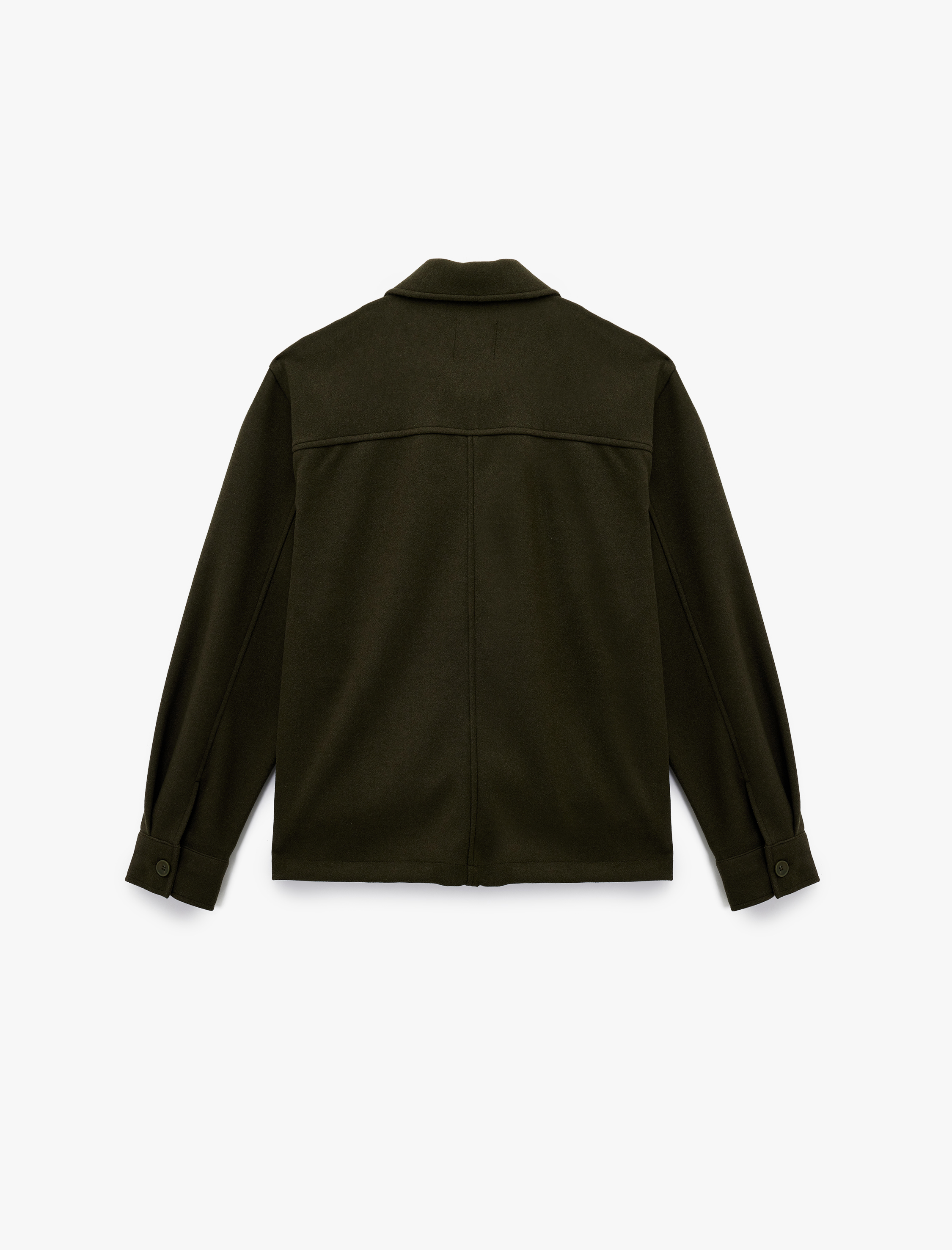   Regular Fit Kapaklı Cepli Viskon Karışımlı Gömlek Yaka Kaşe Ceket