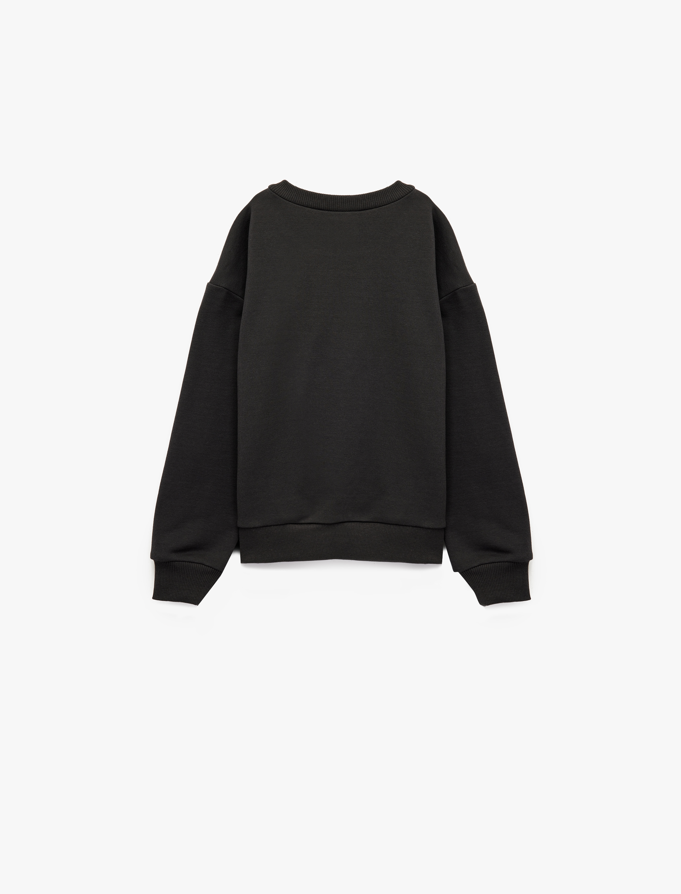  Kız Çocuk Şardonlu Uzun Kollu Bisiklet Yaka Lisanslı Powerpuff Girls Oversize Sweatshirt