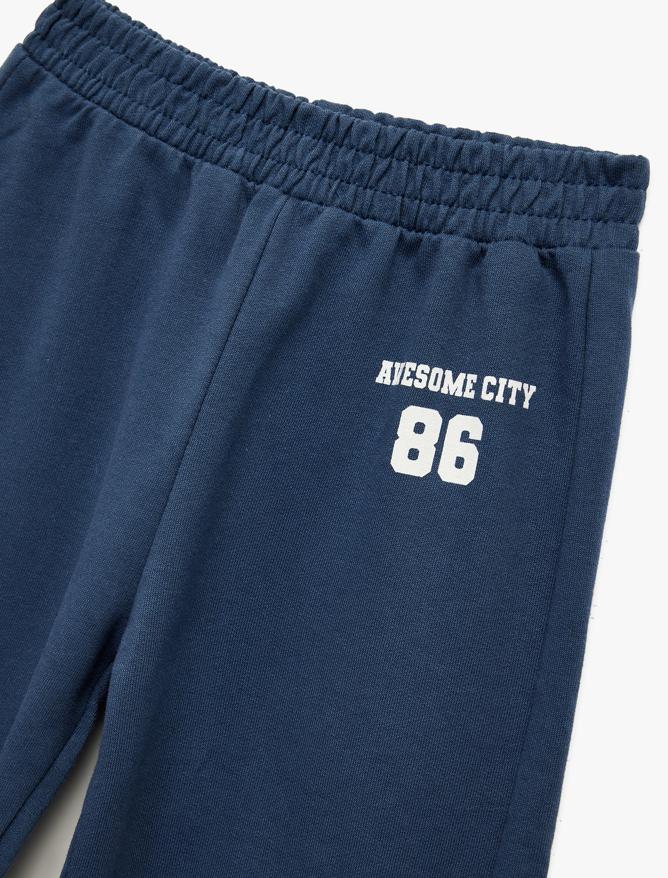  Kız Bebek Şardonlu Çiçek Baskılı Pamuklu Geniş Paça Eşofman Altı