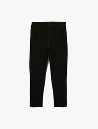 Regular Fit Viskon Karışımlı Cepli Kumaş Pantolon