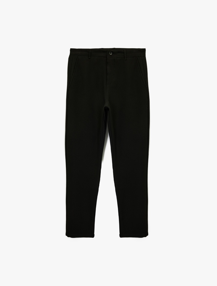  Regular Fit Viskon Karışımlı Cepli Kumaş Pantolon