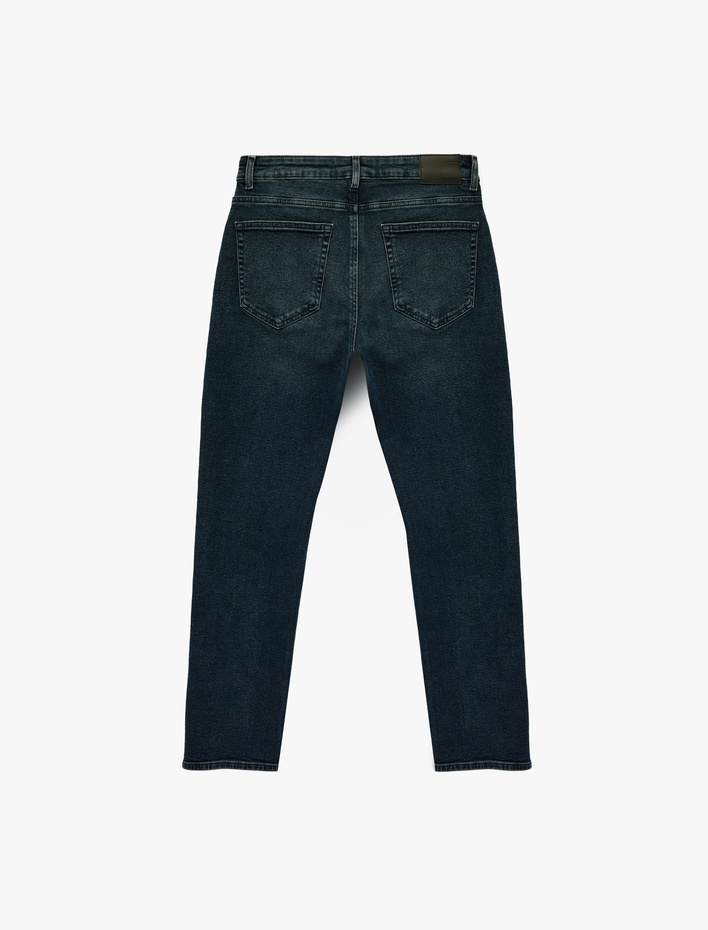  Normal Bel Pamuklu Straight Fit Jean Pantolon - Mark Jean