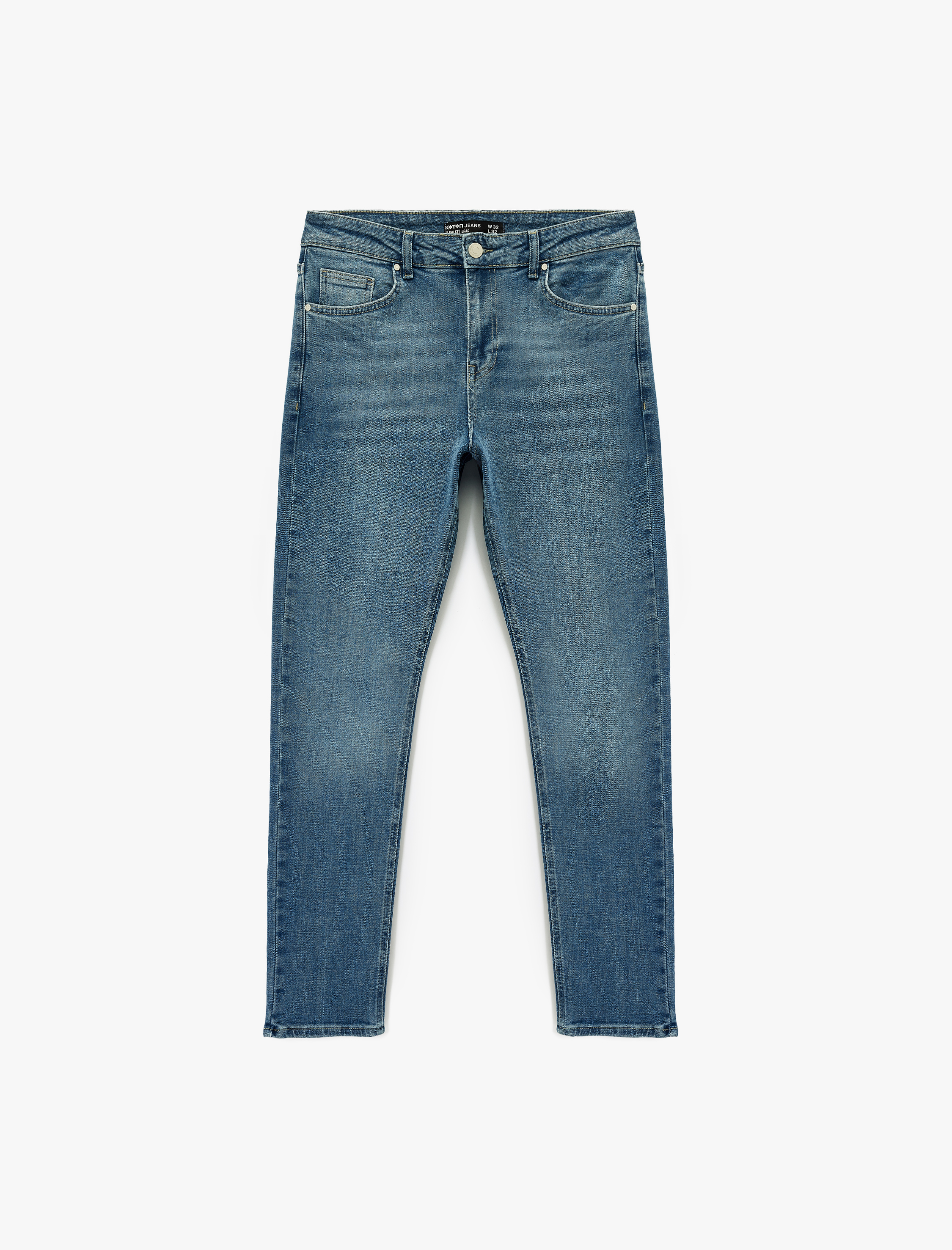  Pamuklu Normal Bel Slim Fit Jean Pantolon - Brad Jean