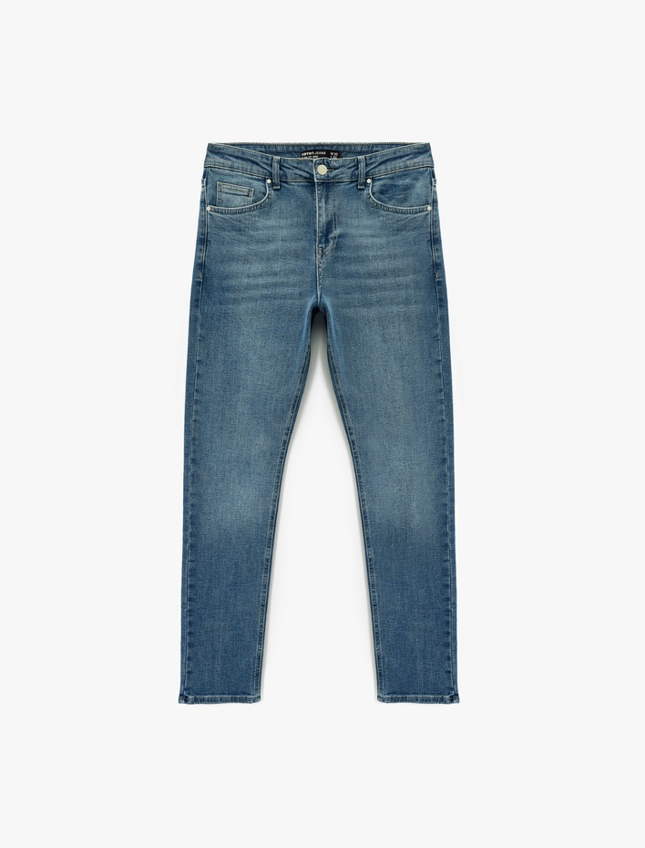  Pamuklu Normal Bel Slim Fit Jean Pantolon - Brad Jean