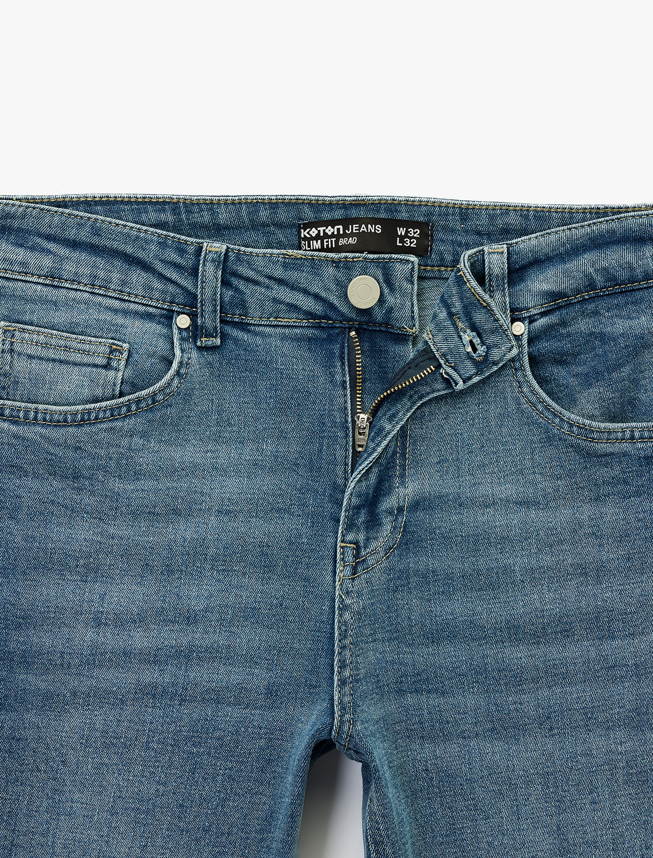   Pamuklu Normal Bel Slim Fit Jean Pantolon - Brad Jean